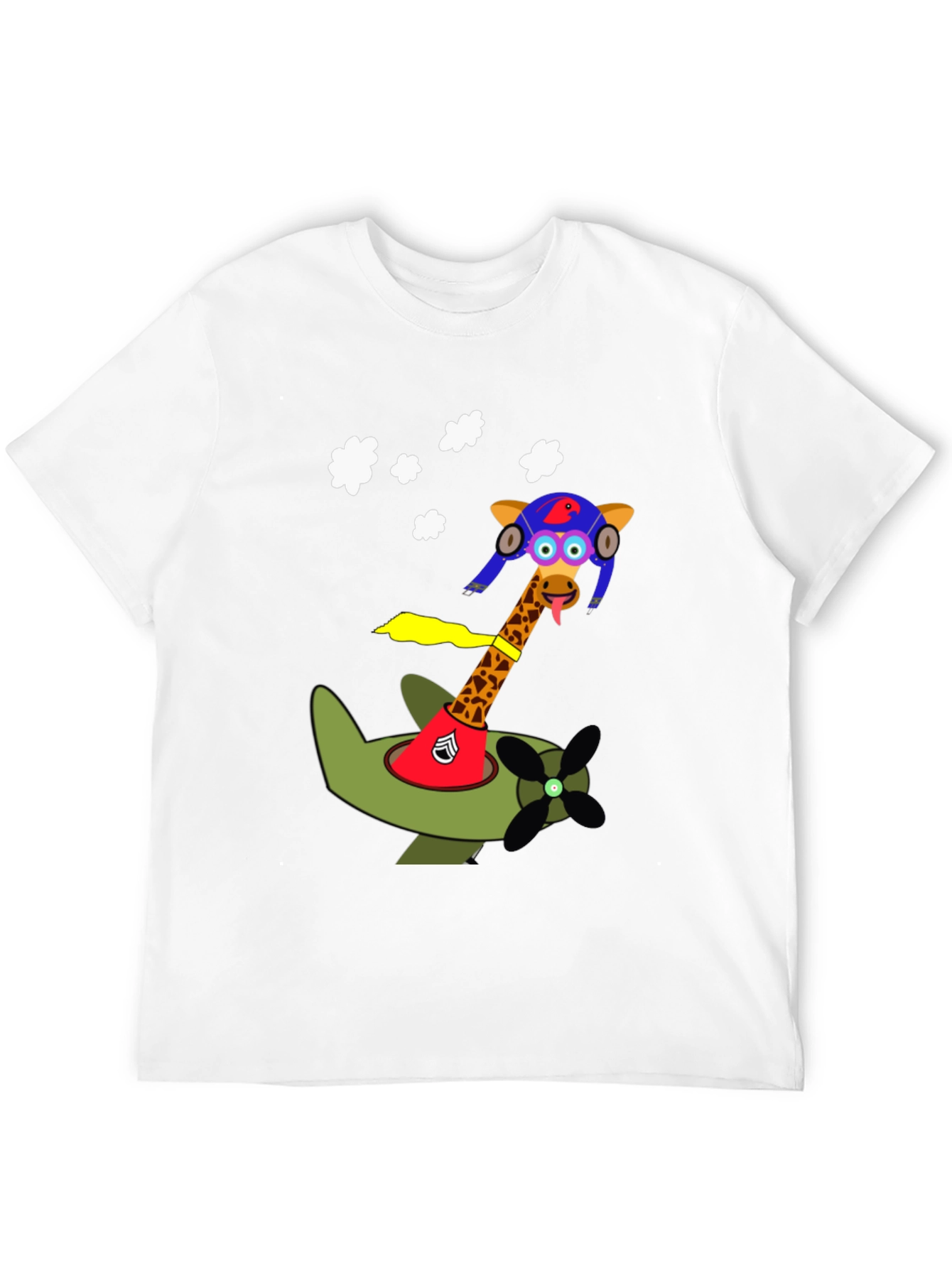 Giraffe Pilot T-Shirt - Fly High in Style!