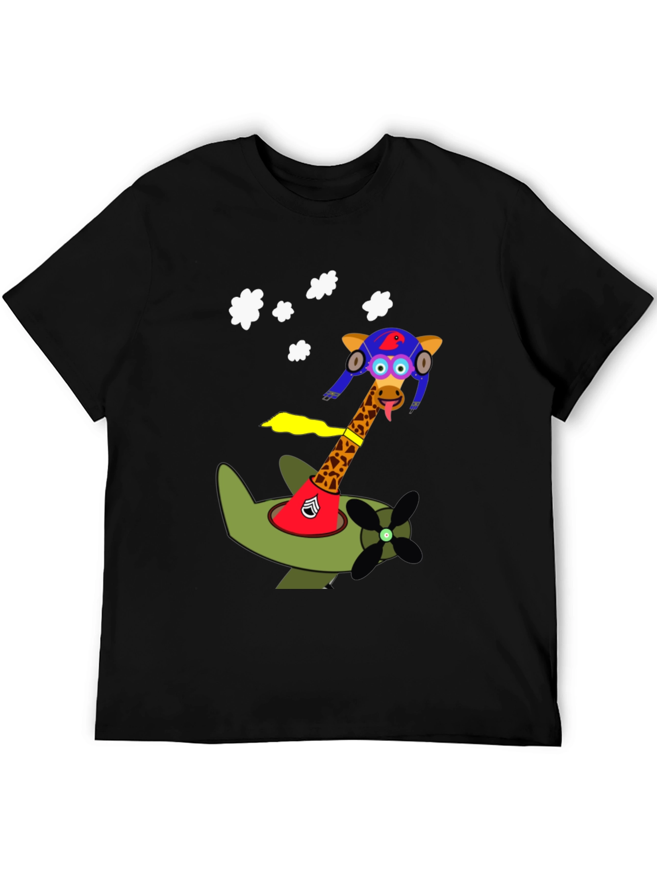 Giraffe Pilot T-Shirt - Fly High in Style!