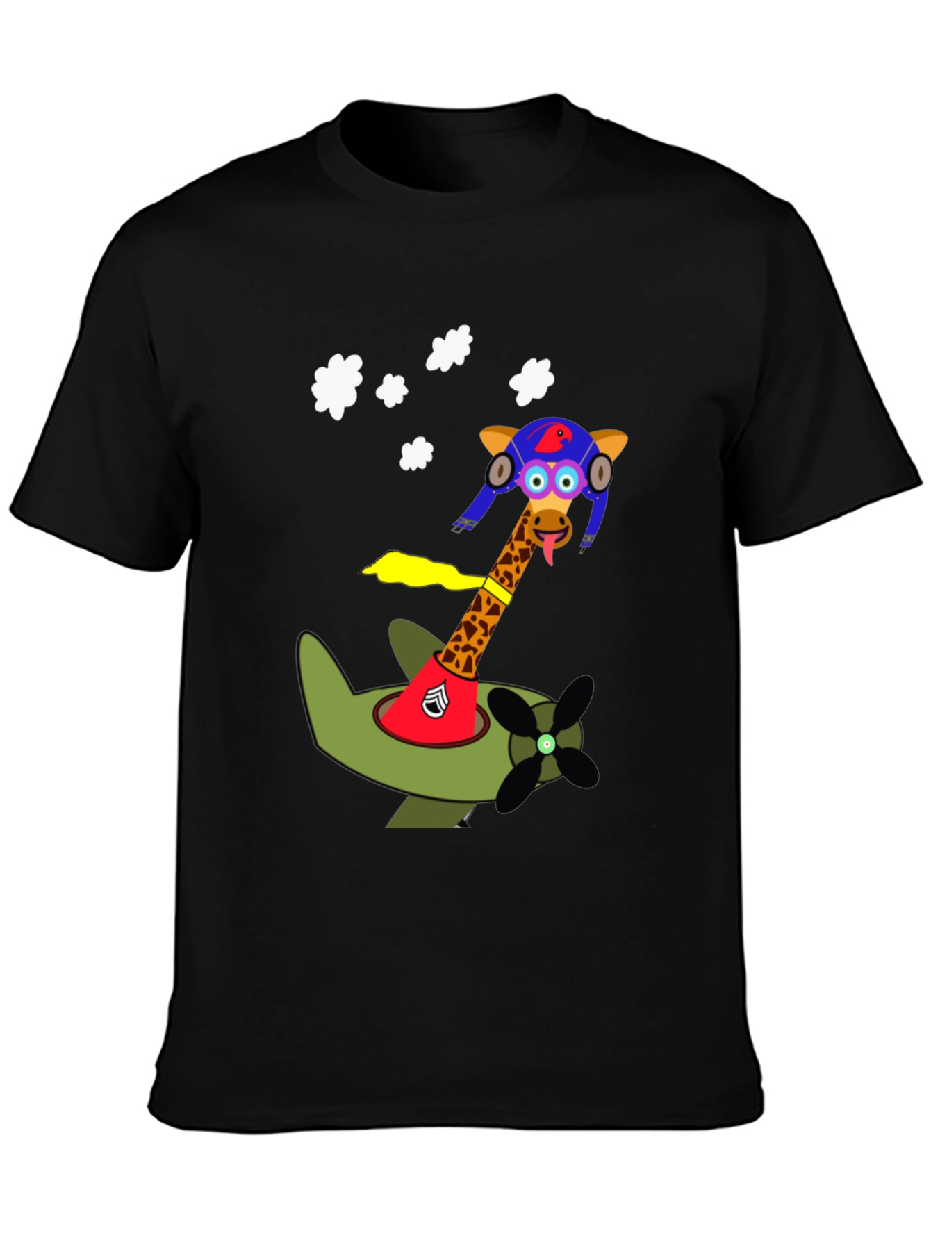 Giraffe Pilot T-Shirt - Fly High in Style!