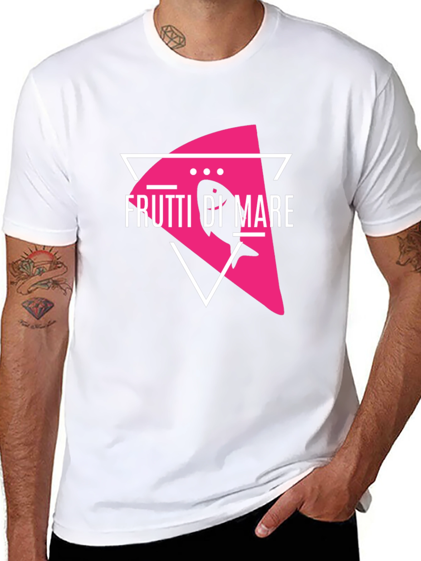 Frutti di Mare Black T-Shirt - Sea Food Design