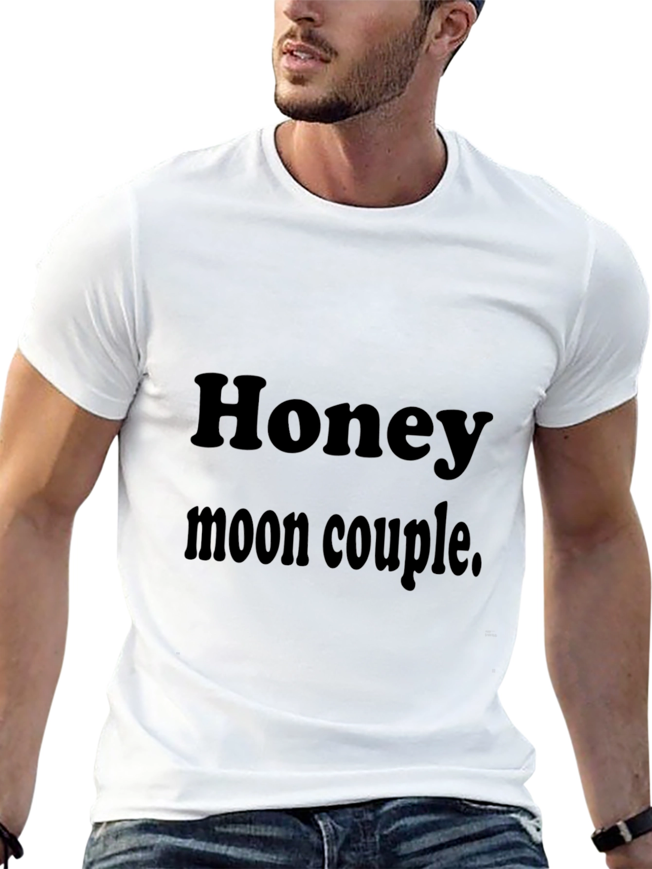 Honeymoon Couple Black T-Shirt