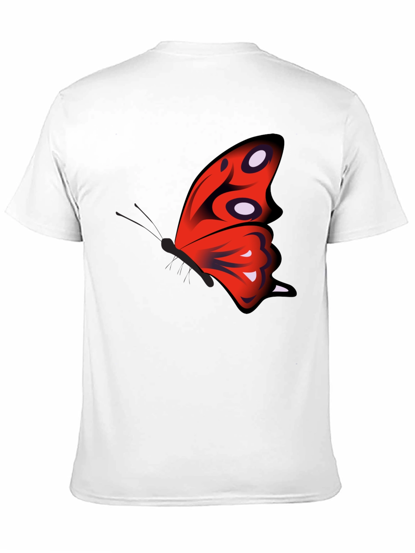 Butterfly Wing Graphic Black T-Shirt