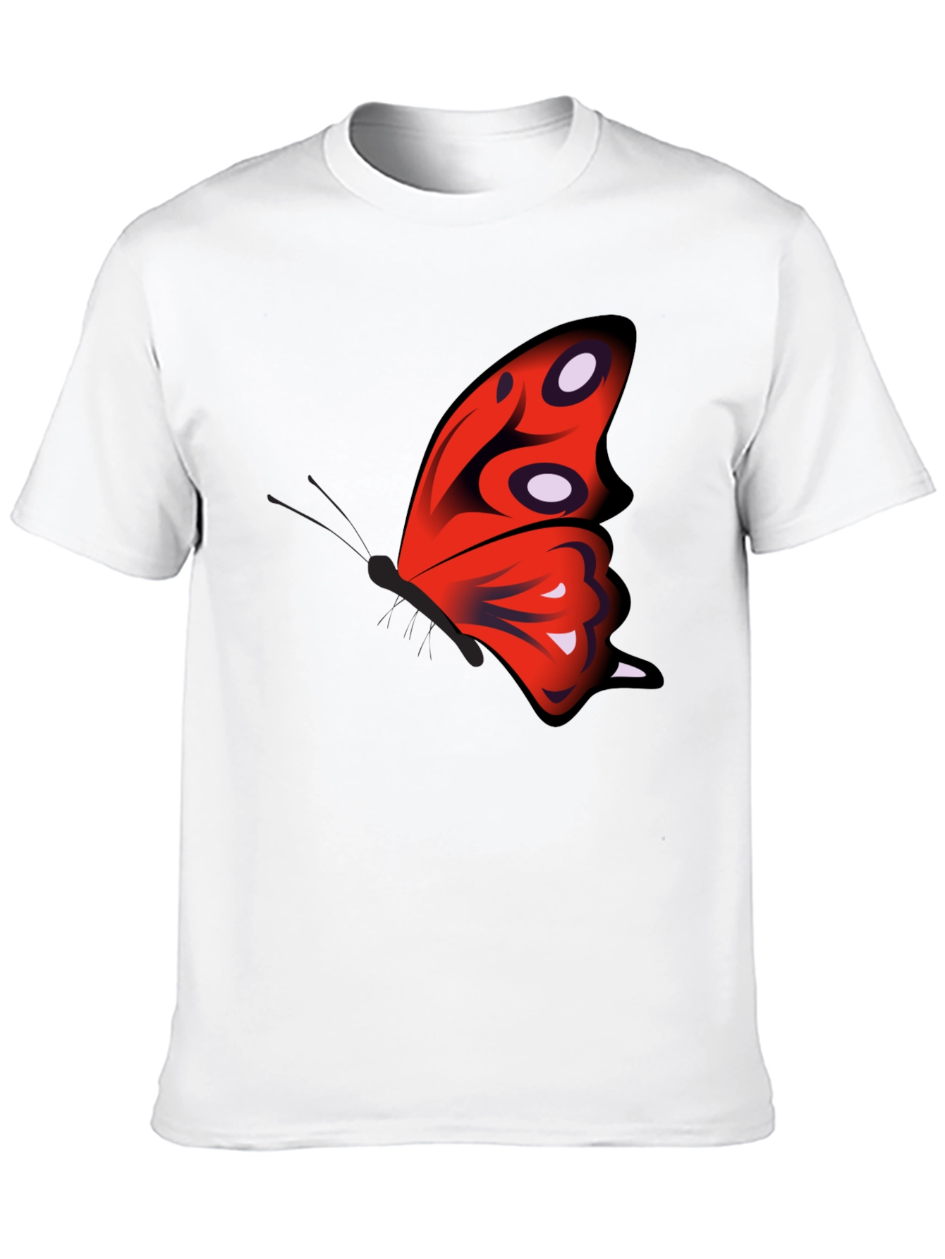 Butterfly Wing Graphic Black T-Shirt