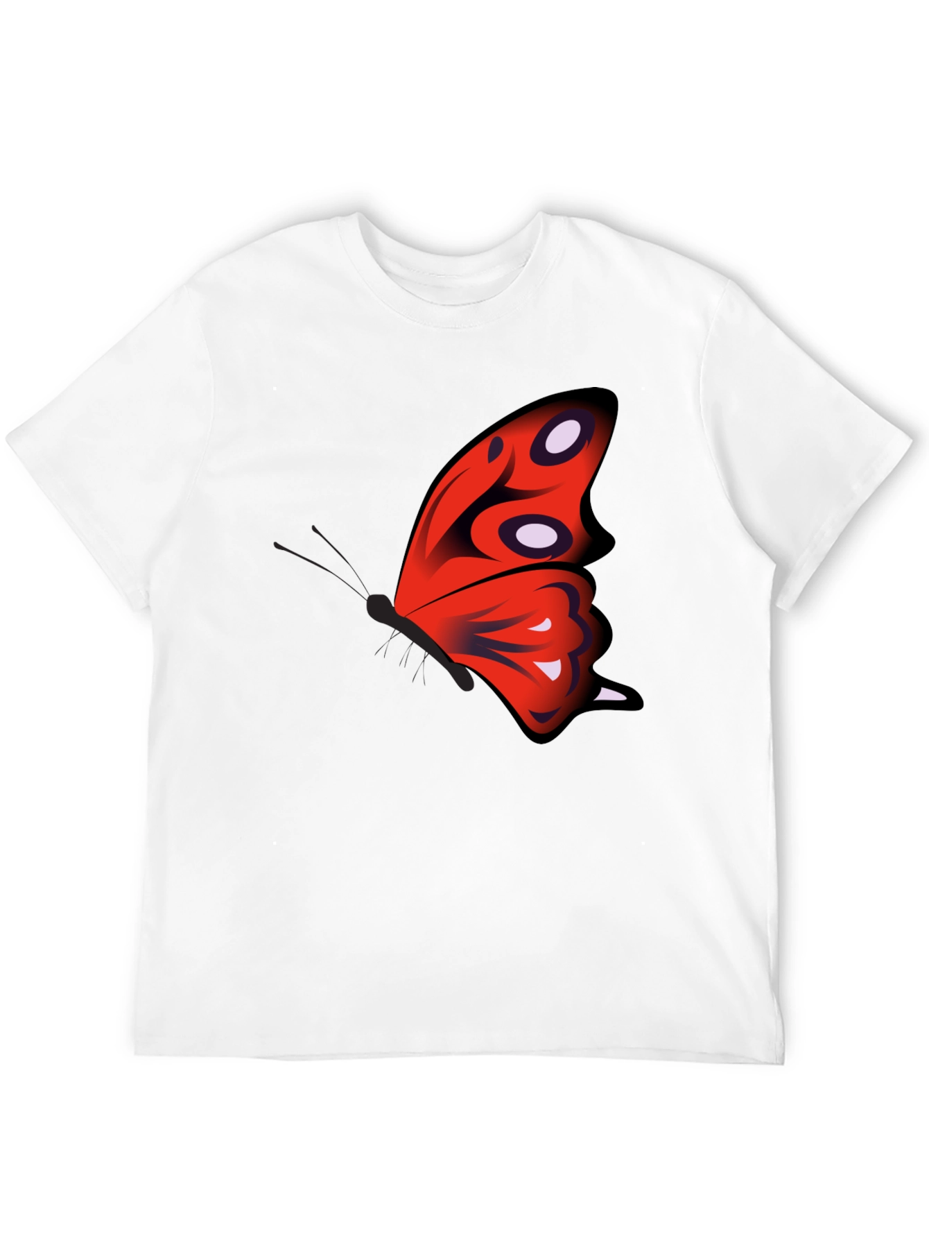 Butterfly Wing Graphic Black T-Shirt