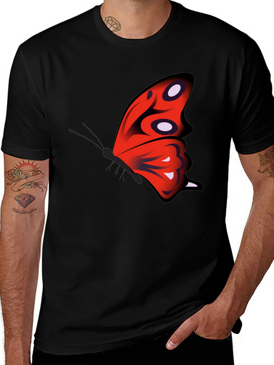 Butterfly Wing Graphic Black T-Shirt