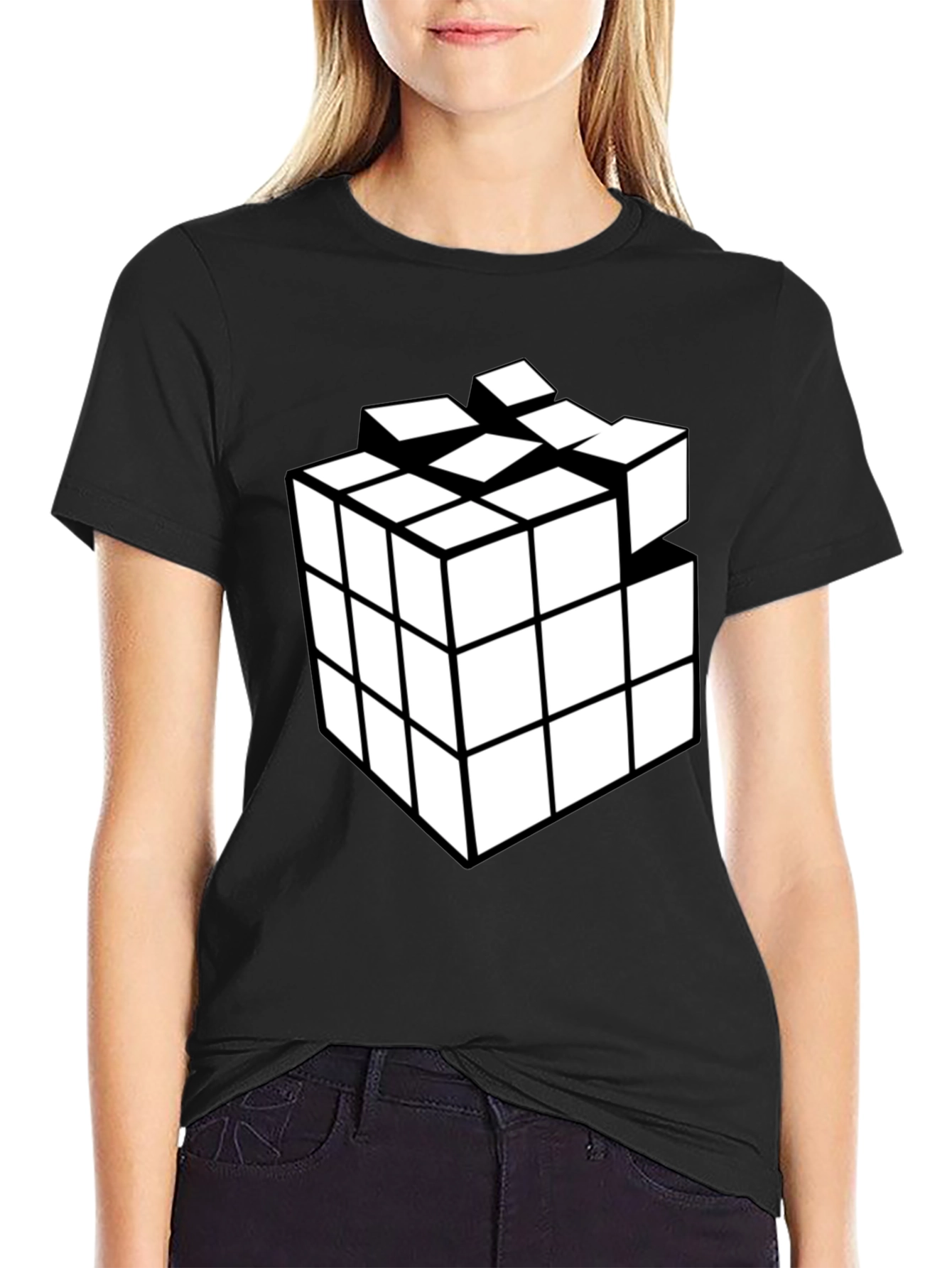 Cube Puzzle Black T-Shirt