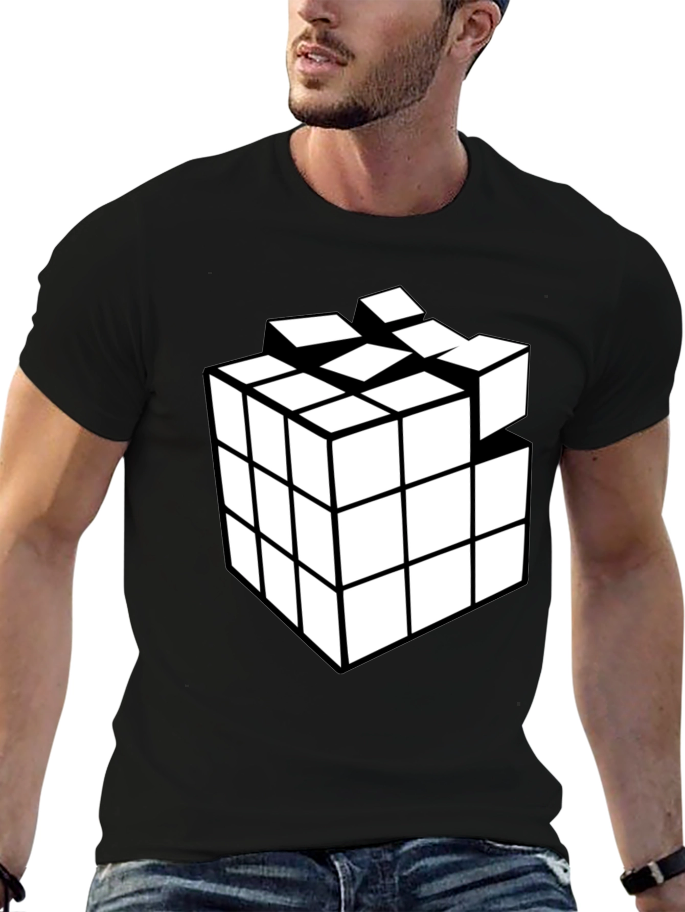 Cube Puzzle Black T-Shirt