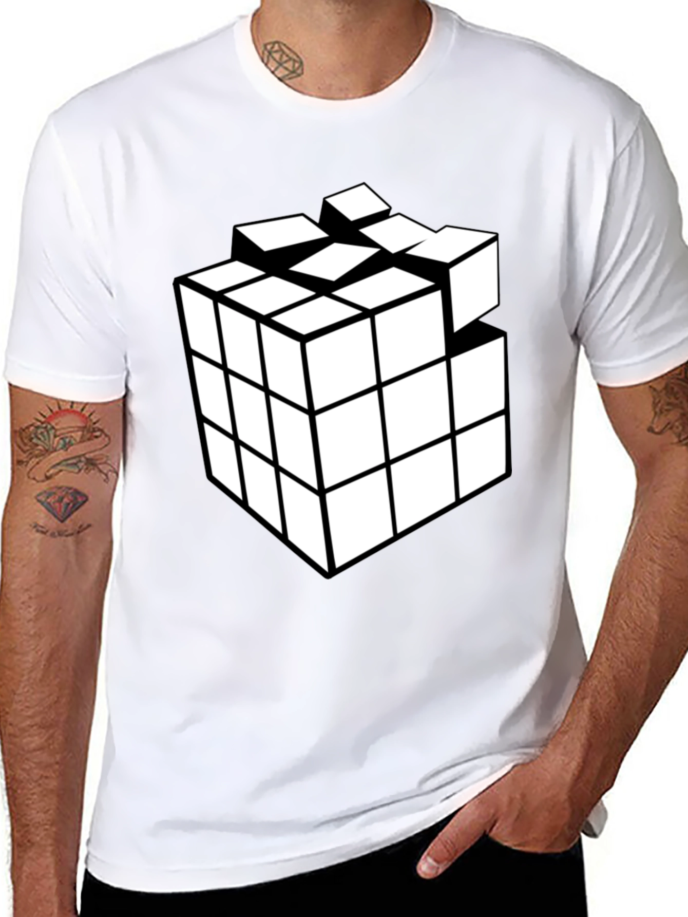 Cube Puzzle Black T-Shirt
