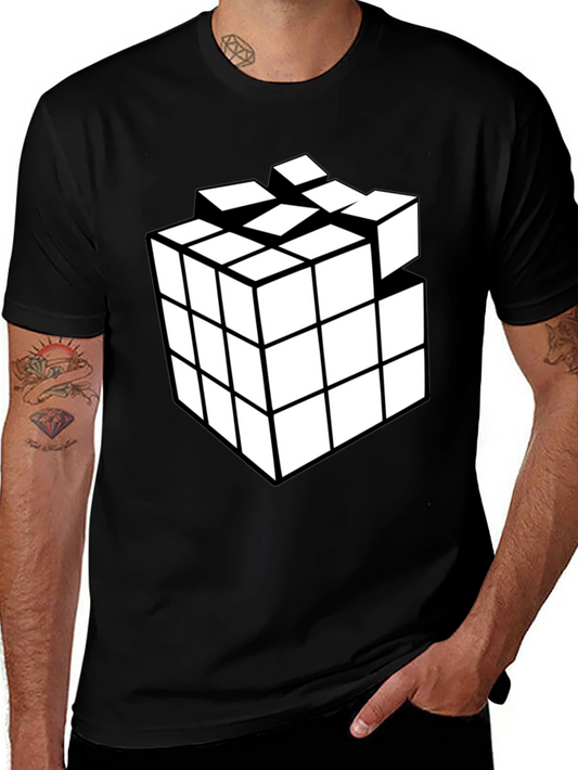 Cube Puzzle Black T-Shirt