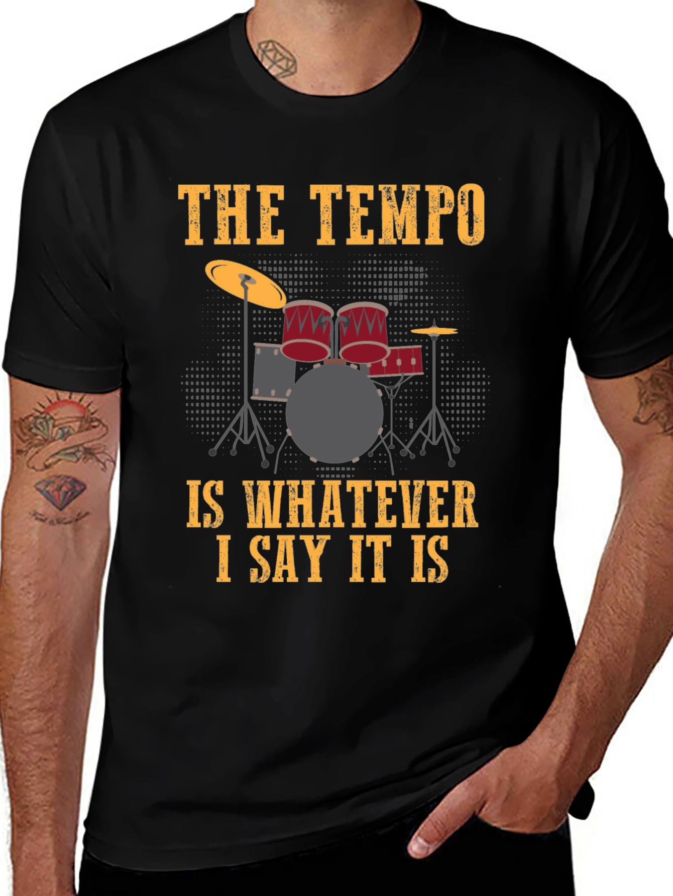 Drummers Tempo T-Shirt - Funny Music Tee