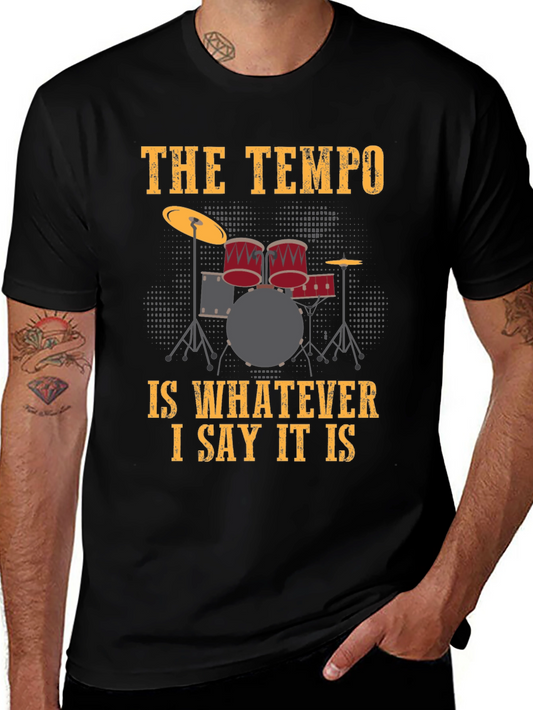 Drummers Tempo T-Shirt - Funny Music Tee