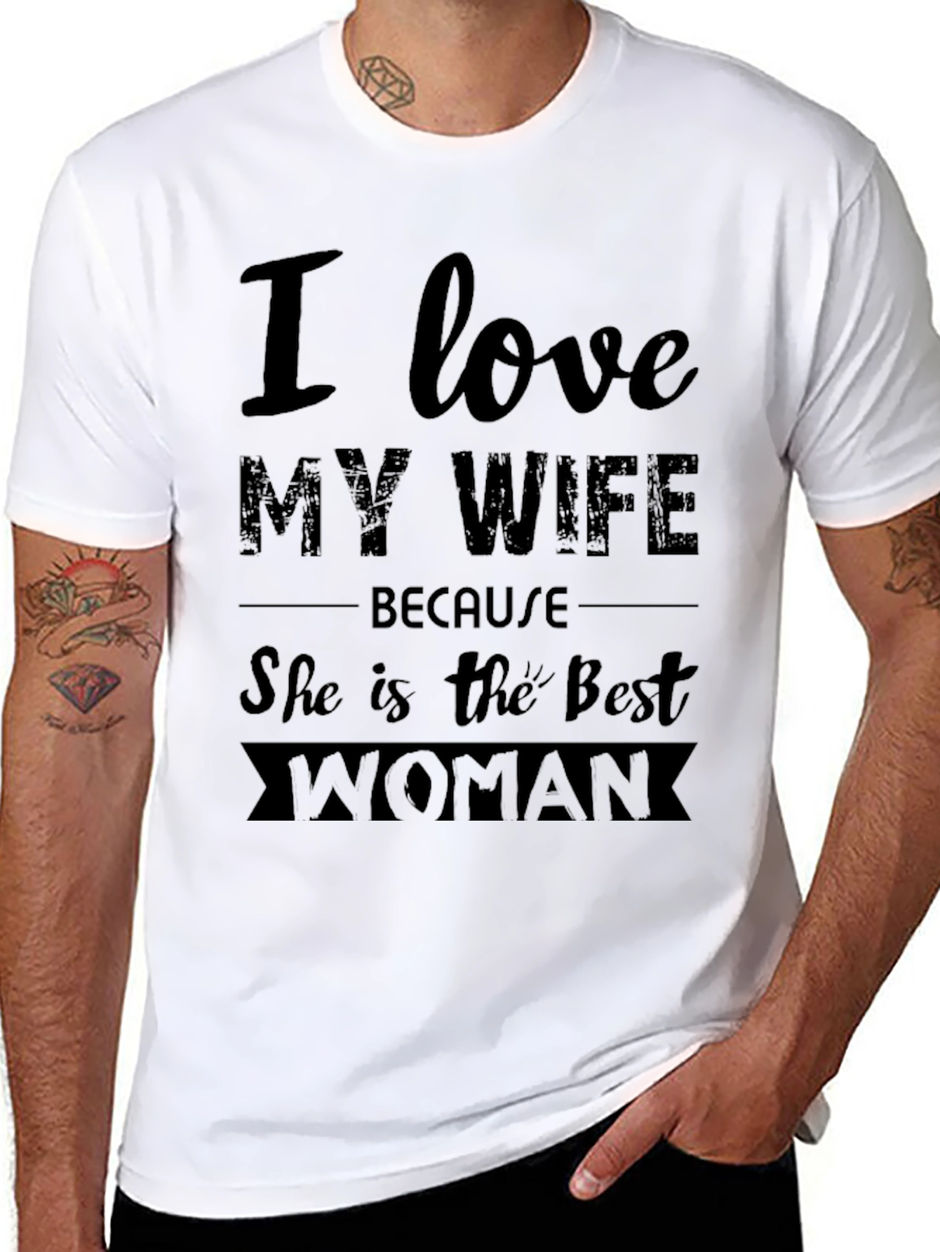 I Love My Wife Mens Graphic Tee