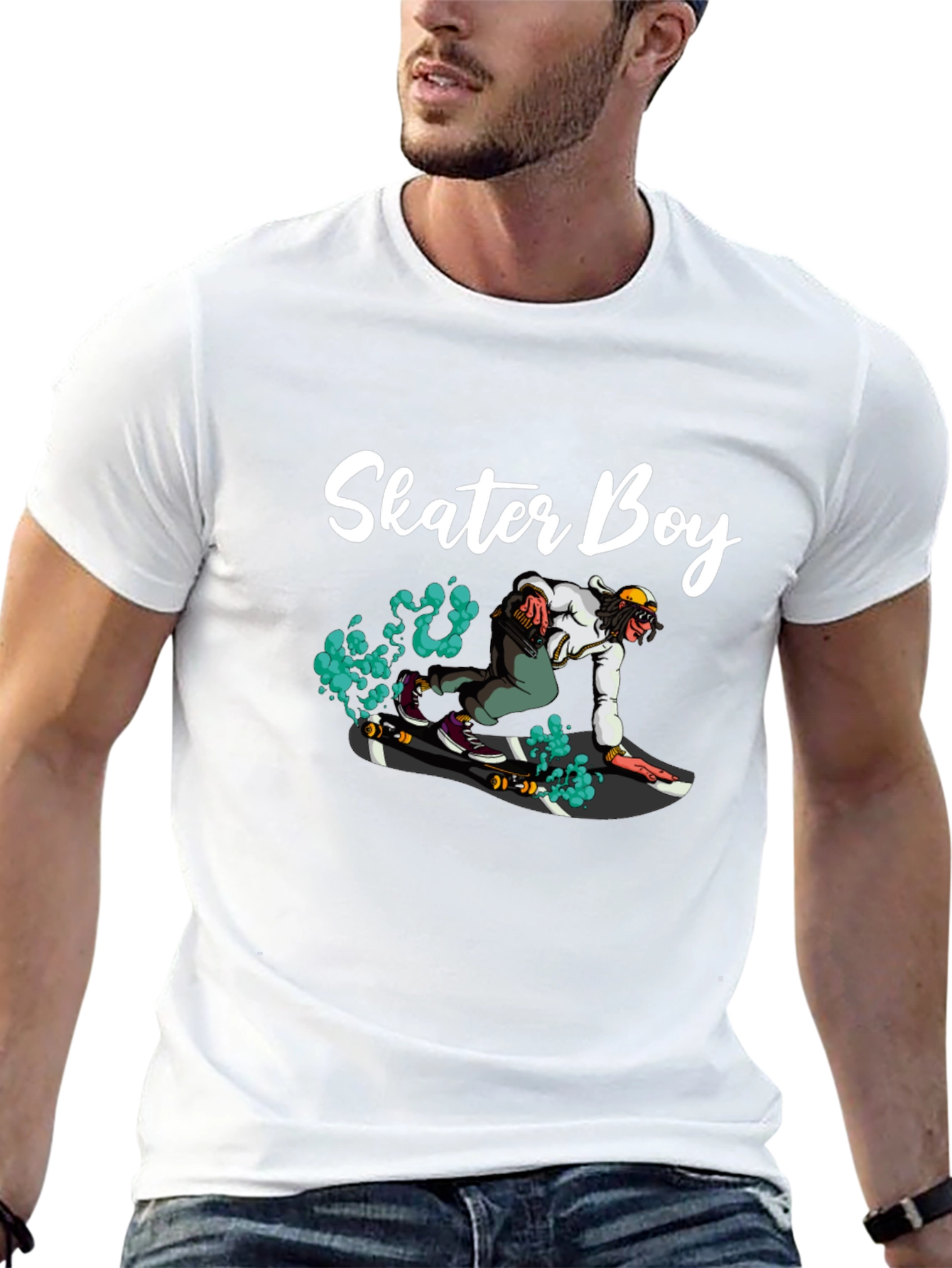 Skater Boy Graphic T-Shirt - Cool & Casual