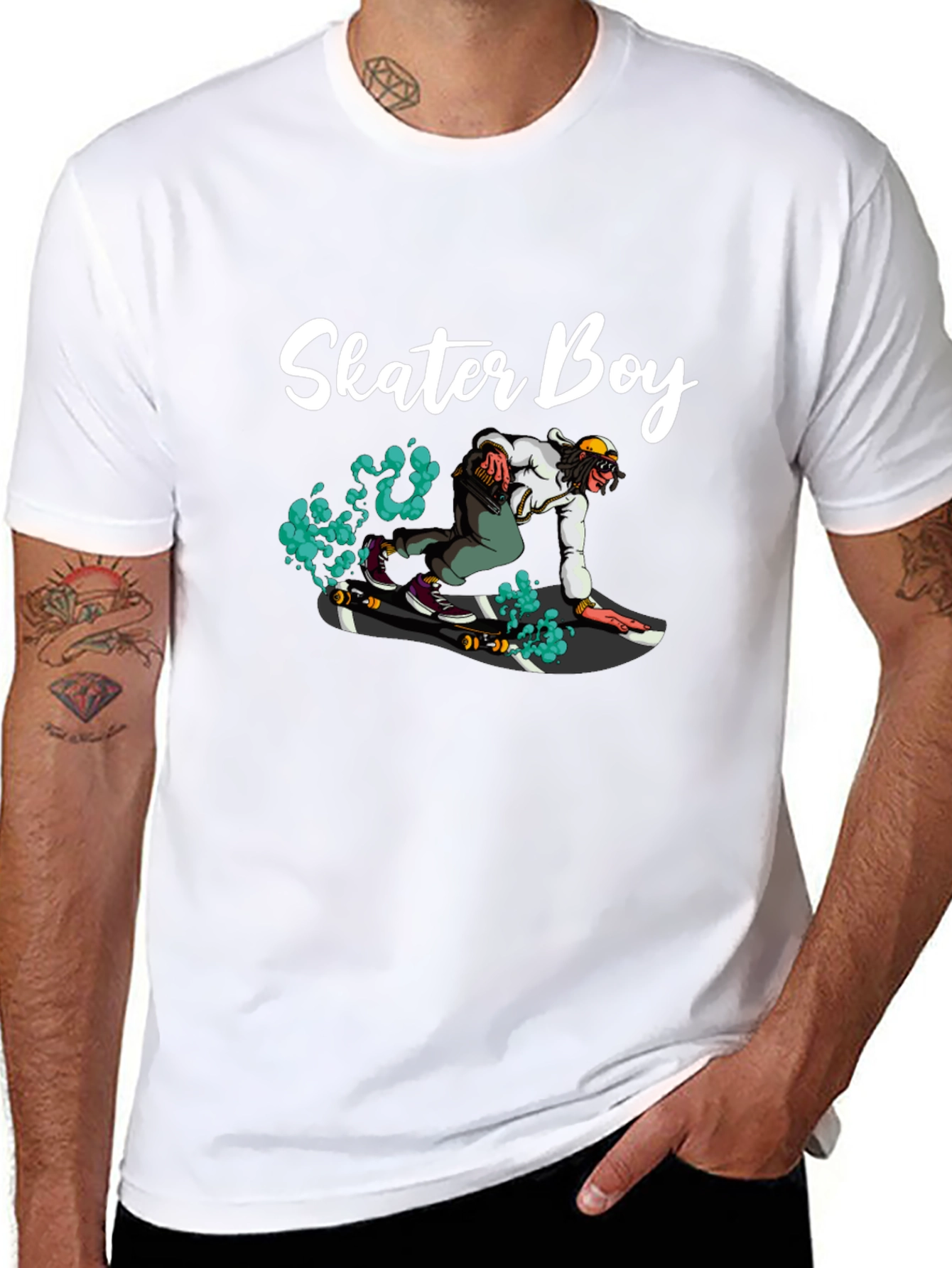 Skater Boy Graphic T-Shirt - Cool & Casual