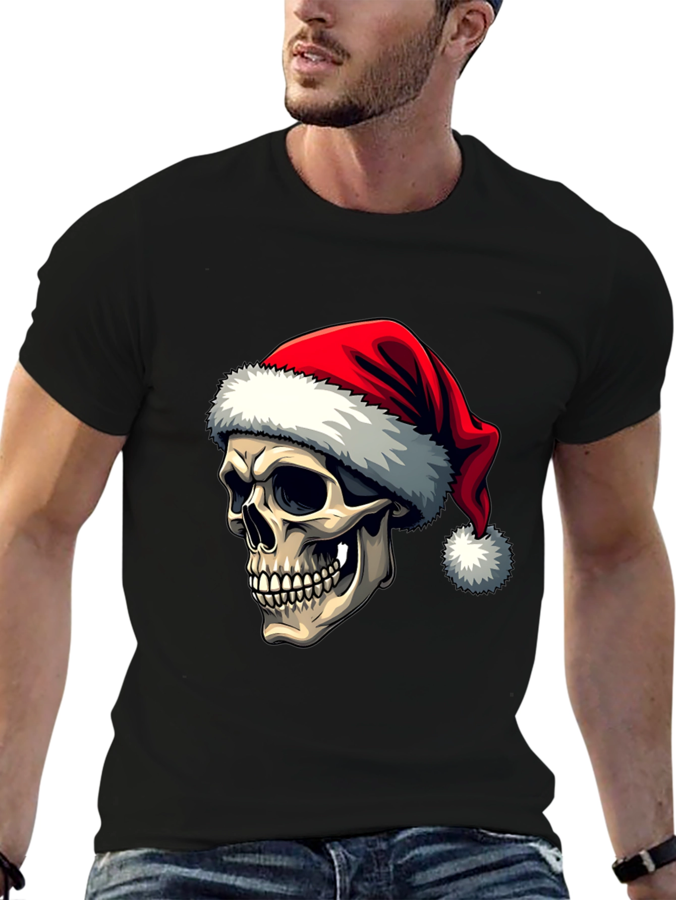 Santa Skull Graphic Tee