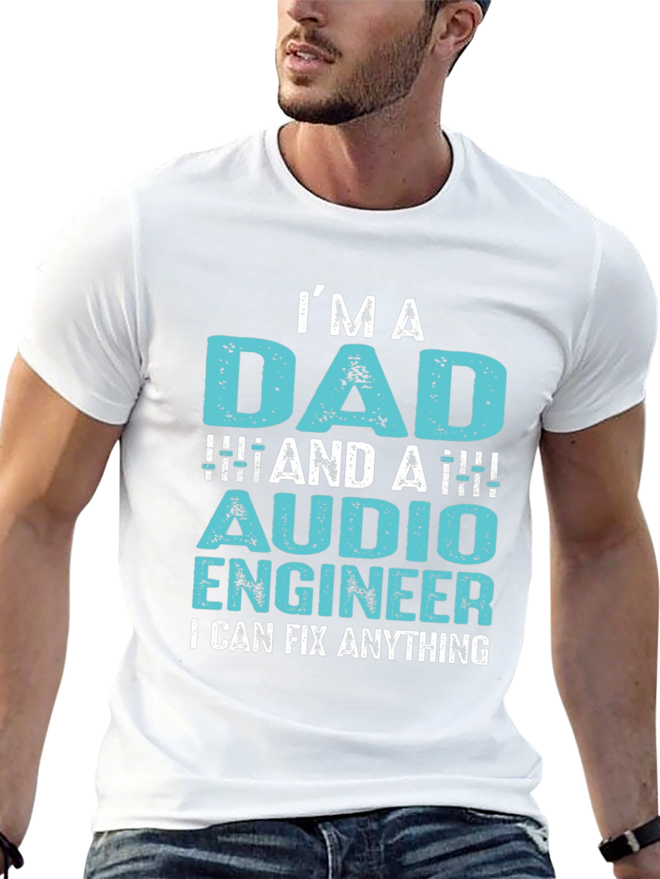 Im A Dad & Audio Engineer Mens Graphic Tee