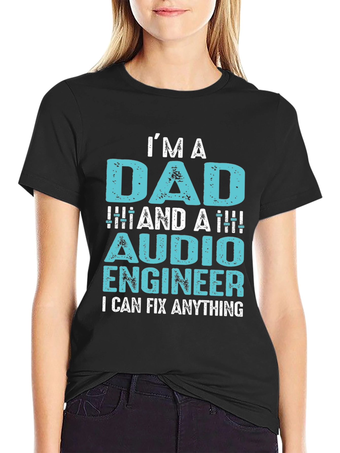 Im A Dad & Audio Engineer Mens Graphic Tee