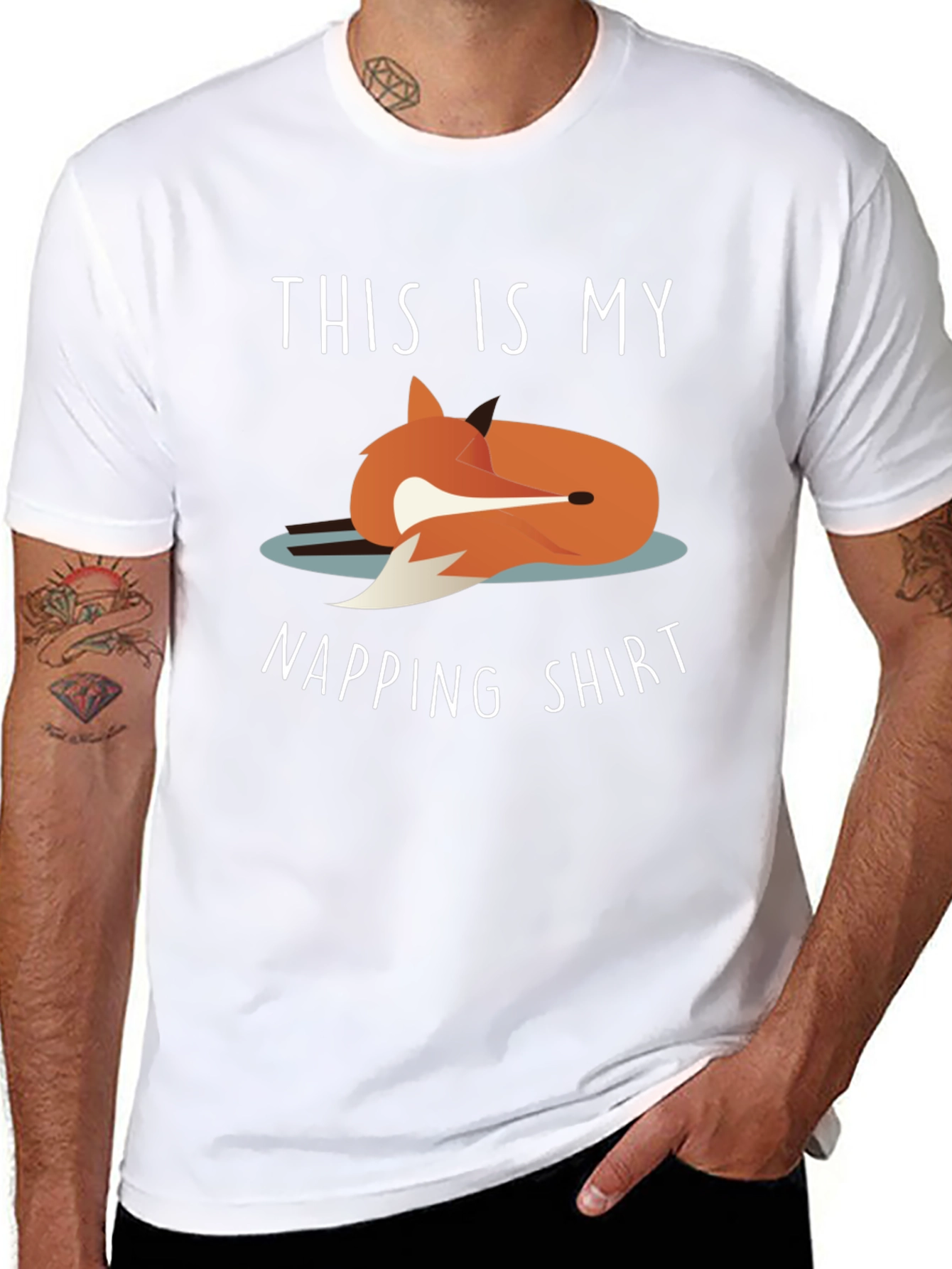 Napping Shirt - Fox Graphic Tee - Unisex