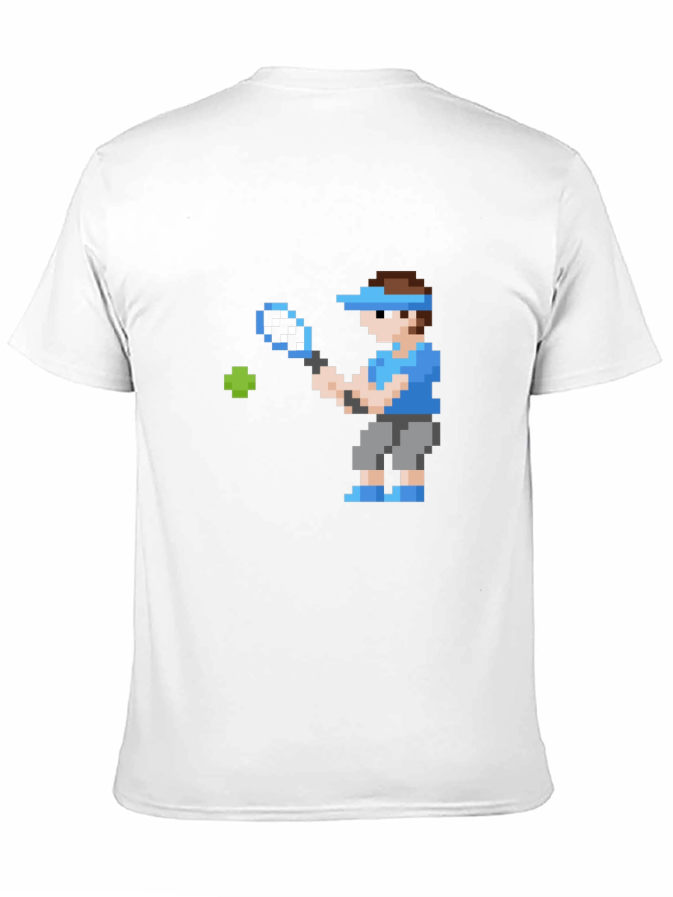 Pixel Tennis Player Graphic T-Shirt - Retro Gaming Style