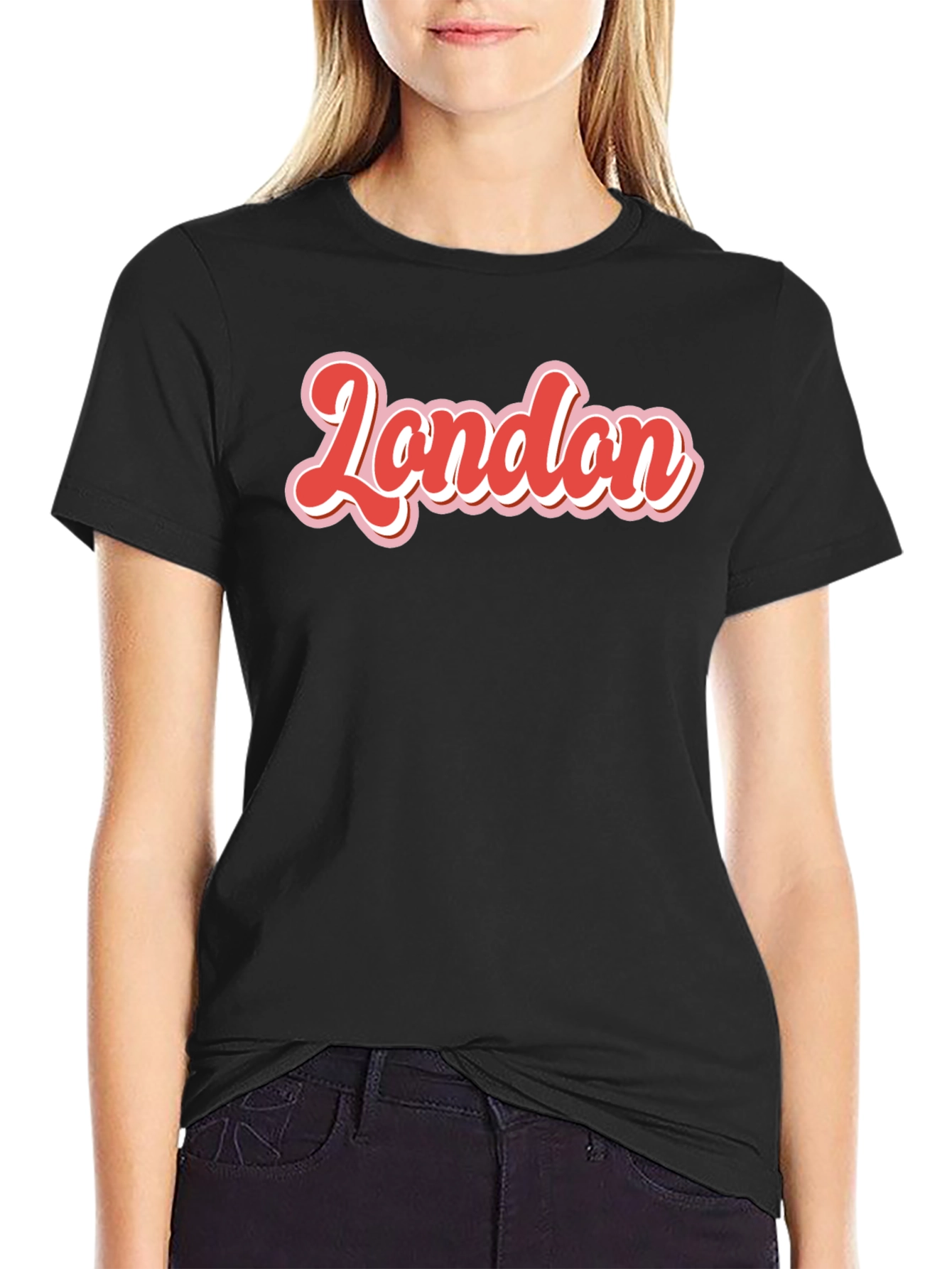Retro London T-Shirt - Bold Red & White Graphic