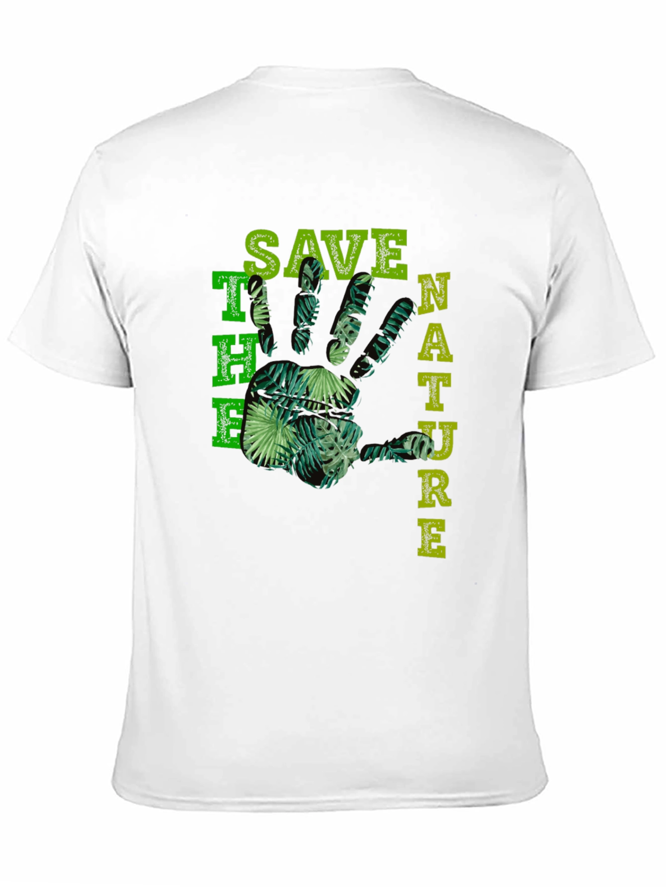 Eco-Friendly Save Nature Graphic Print T-Shirt