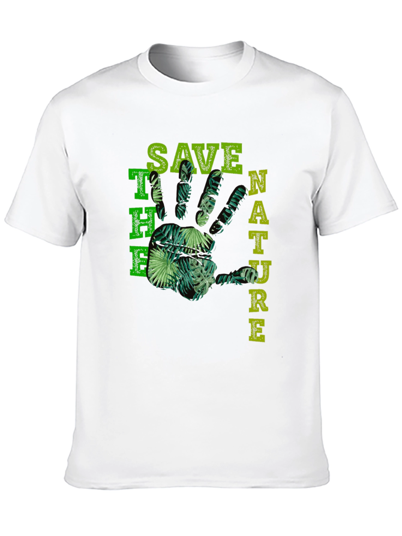 Eco-Friendly Save Nature Graphic Print T-Shirt
