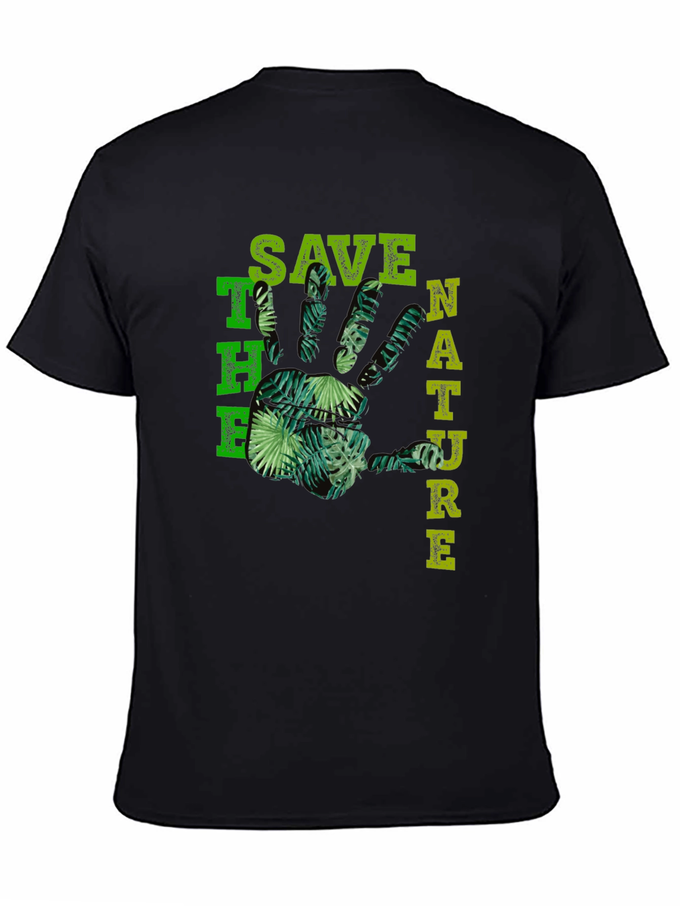 Eco-Friendly Save Nature Graphic Print T-Shirt