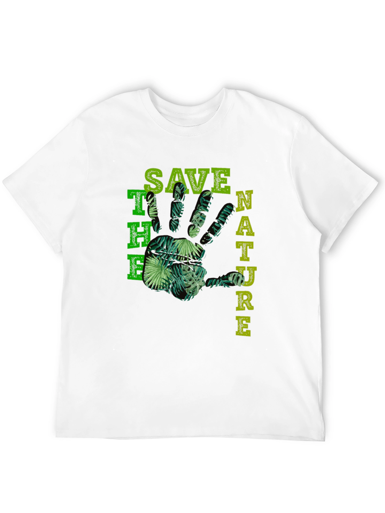 Eco-Friendly Save Nature Graphic Print T-Shirt