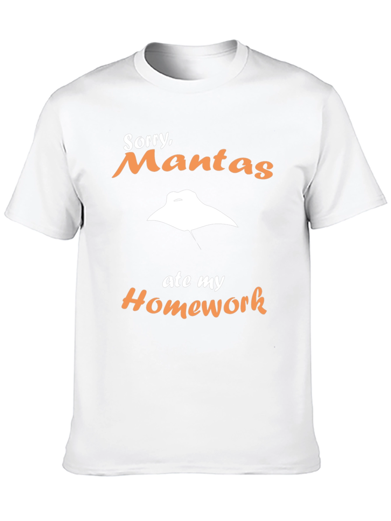 Sorry Mantas Ate My Homework Graphic T-Shirt