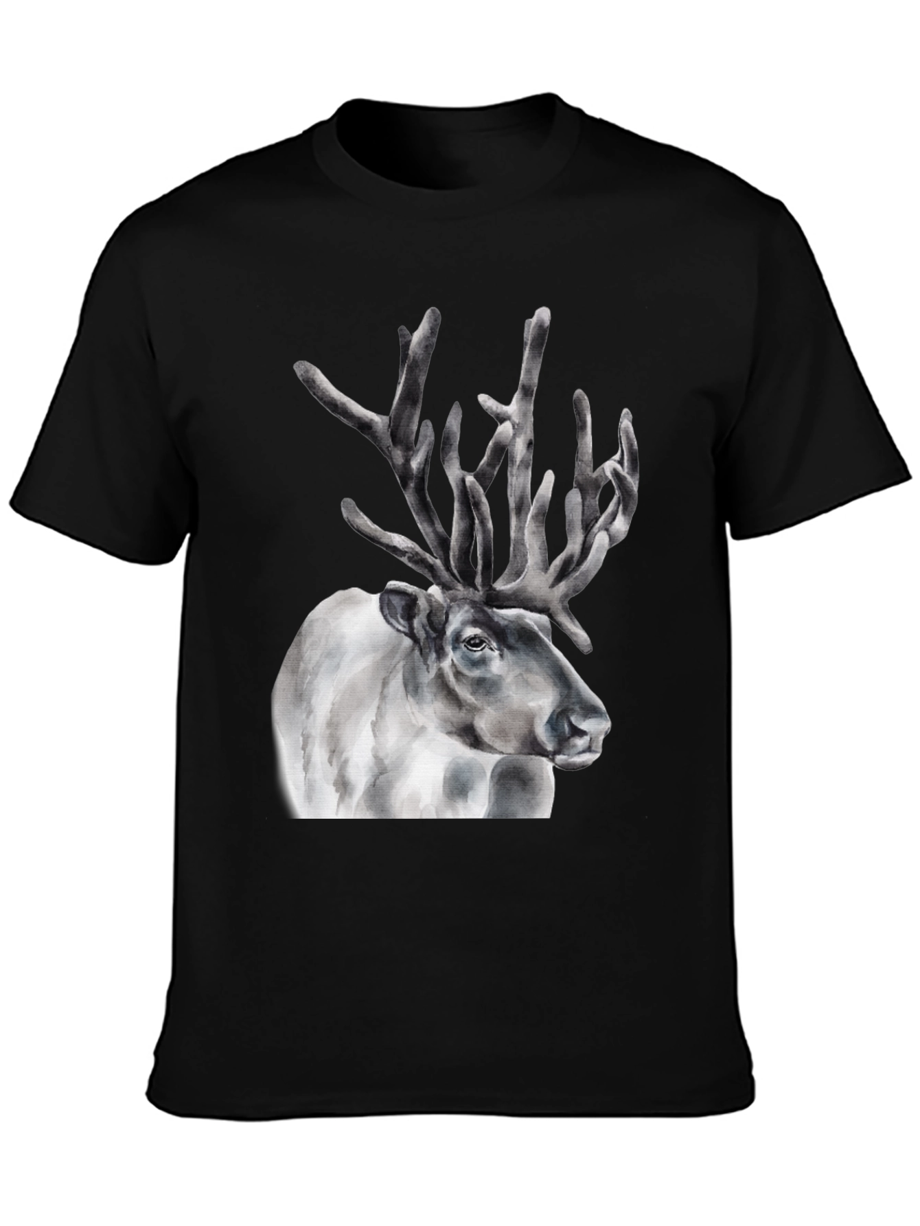 Reindeer Graphic Tee - Black T-Shirt