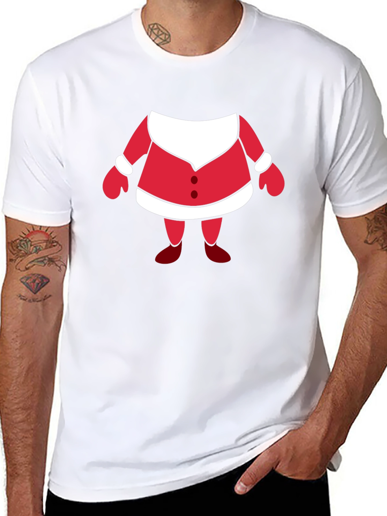 Festive Santa Suit T-Shirt - Holiday Apparel