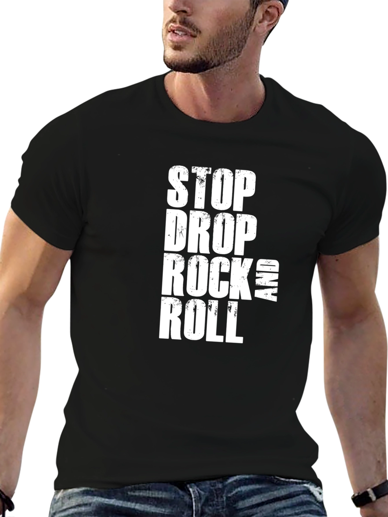 Stop Drop Rock and Roll Graphic T-Shirt