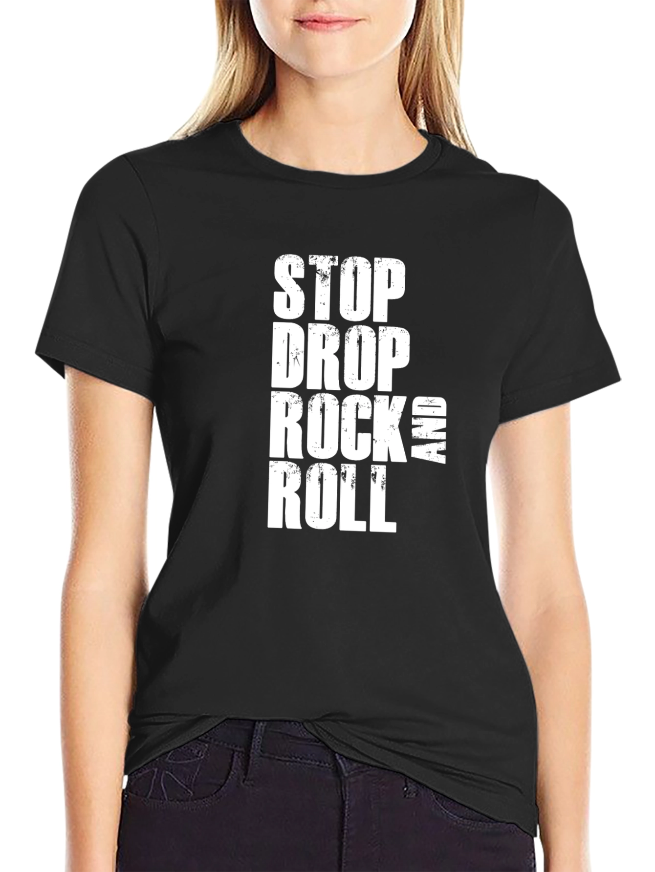 Stop Drop Rock and Roll Graphic T-Shirt