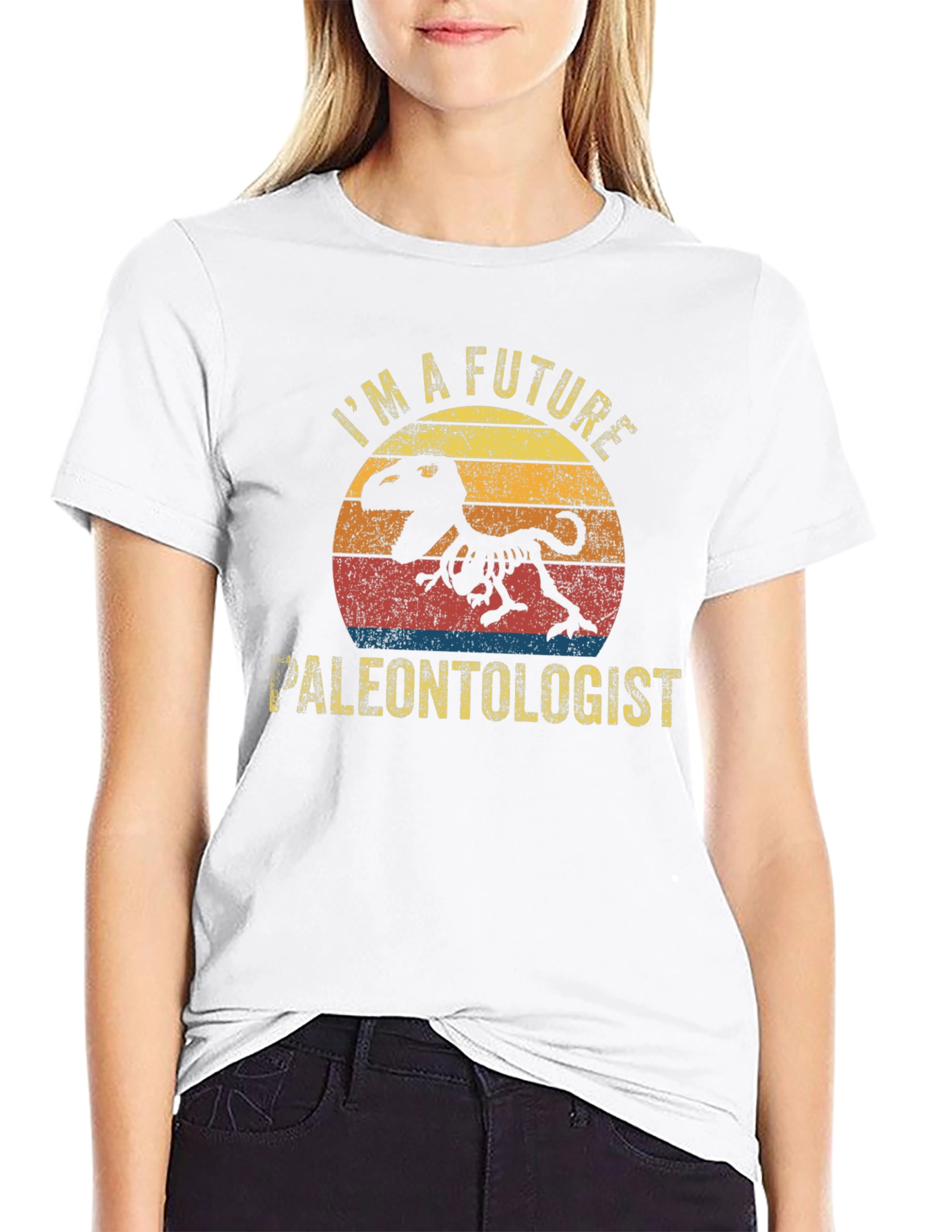 Future Paleontologist T-Rex Skeleton Graphic T-Shirt