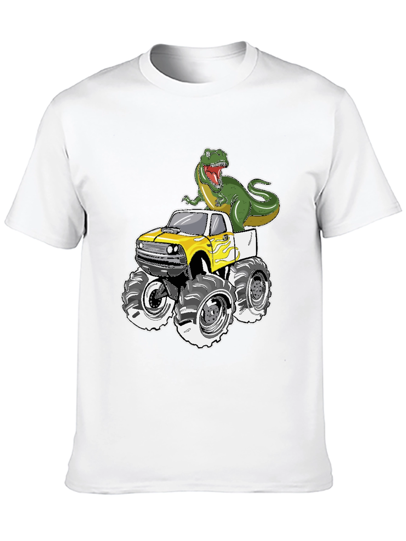 Dino Monster Truck T-Shirt - Roar into Fun!