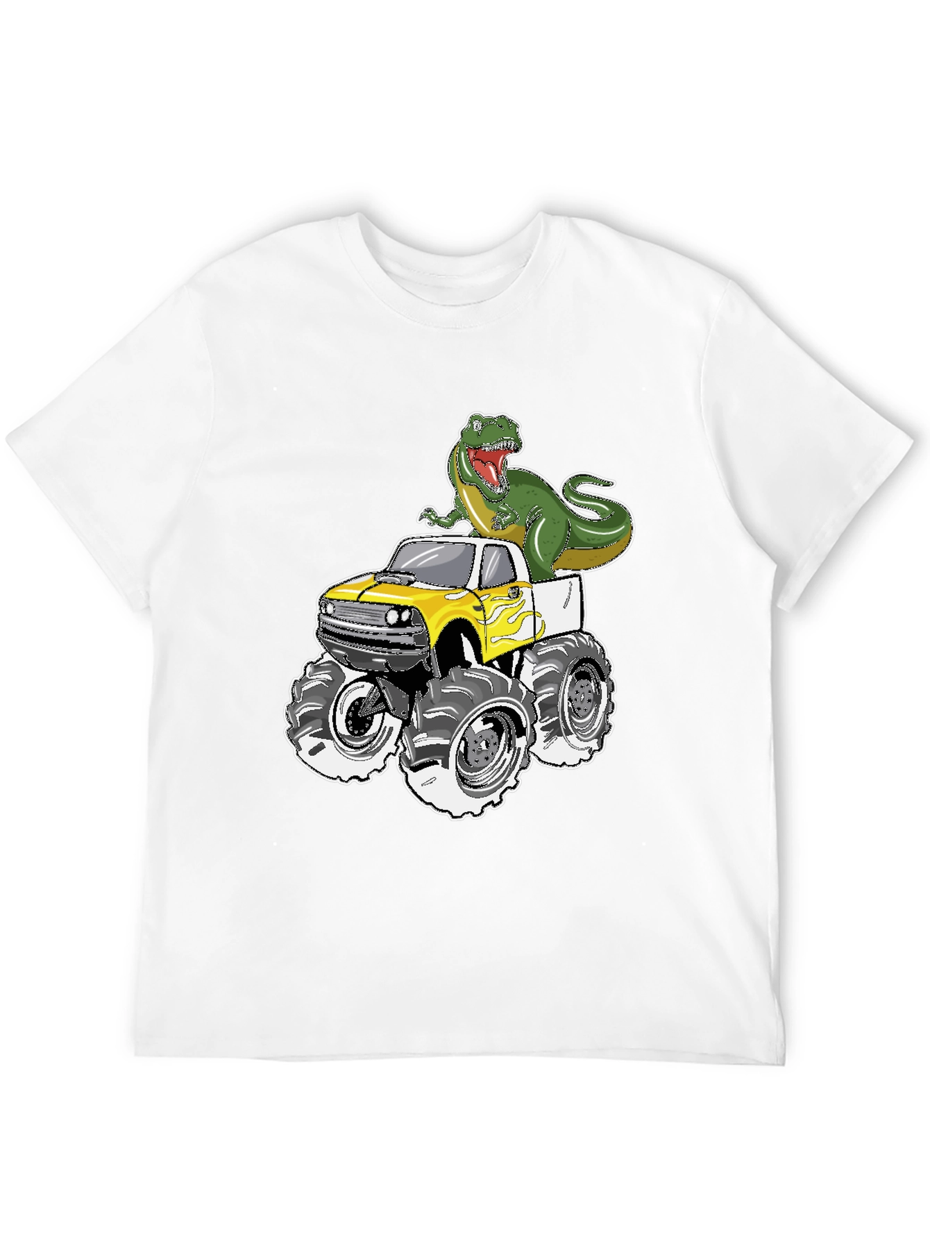 Dino Monster Truck T-Shirt - Roar into Fun!