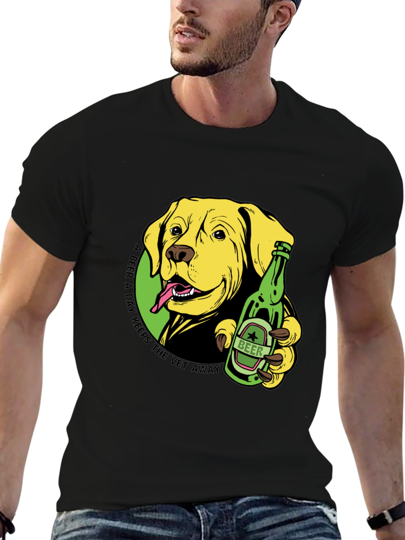 Dog Lovers Beer Graphic T-Shirt