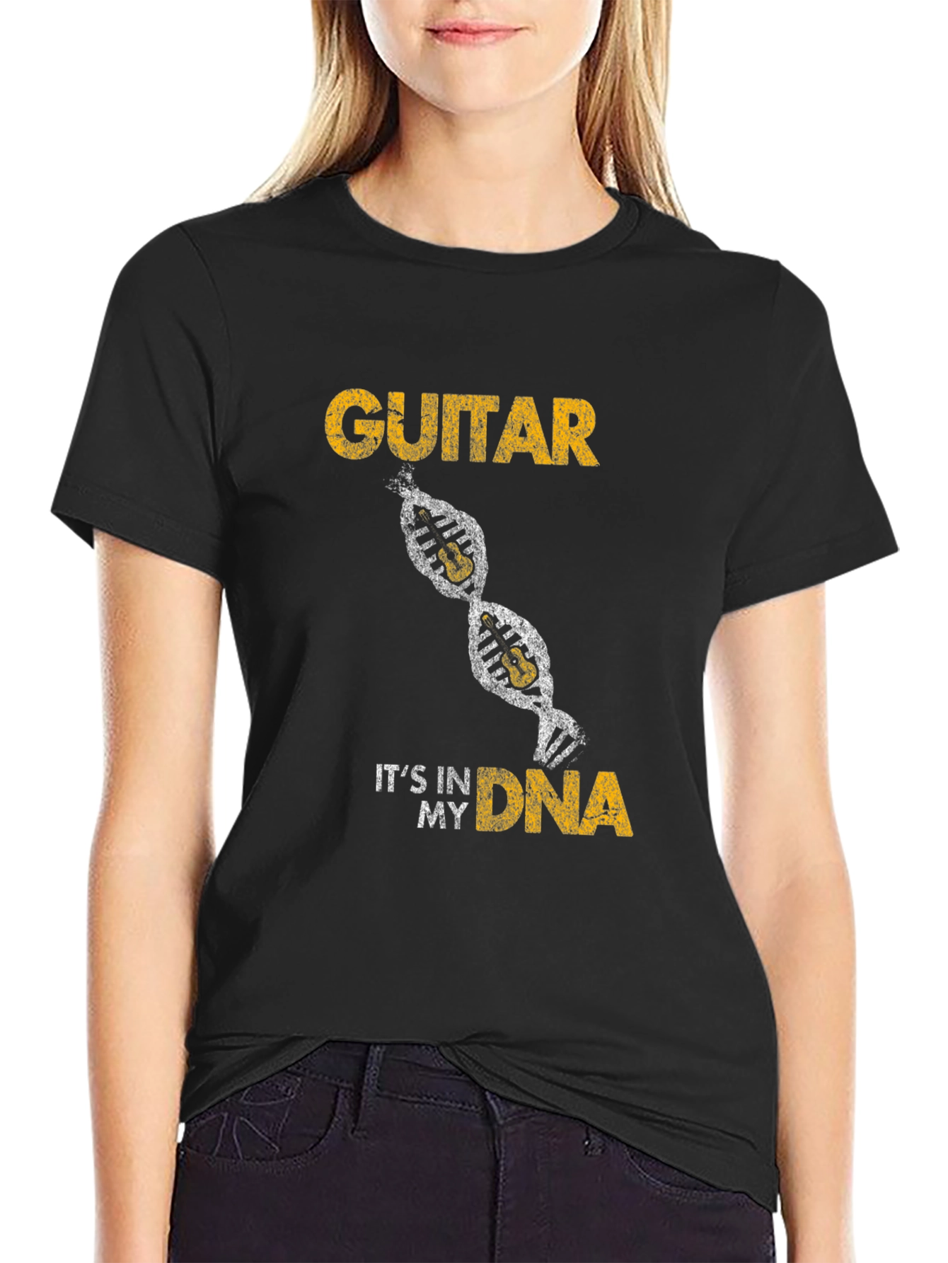 Guitar DNA Graphic Tee - Music Lover T-Shirt