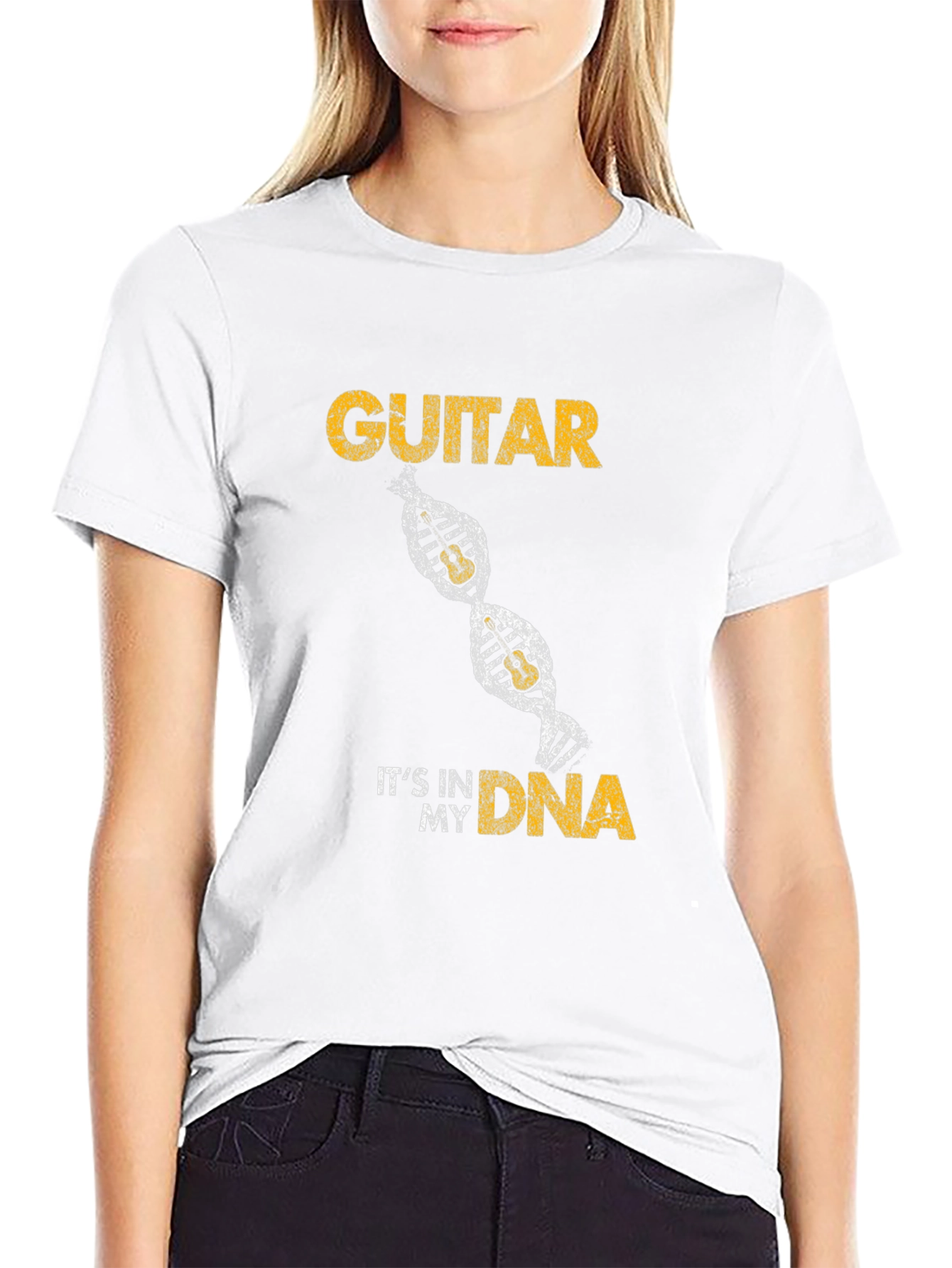Guitar DNA Graphic Tee - Music Lover T-Shirt