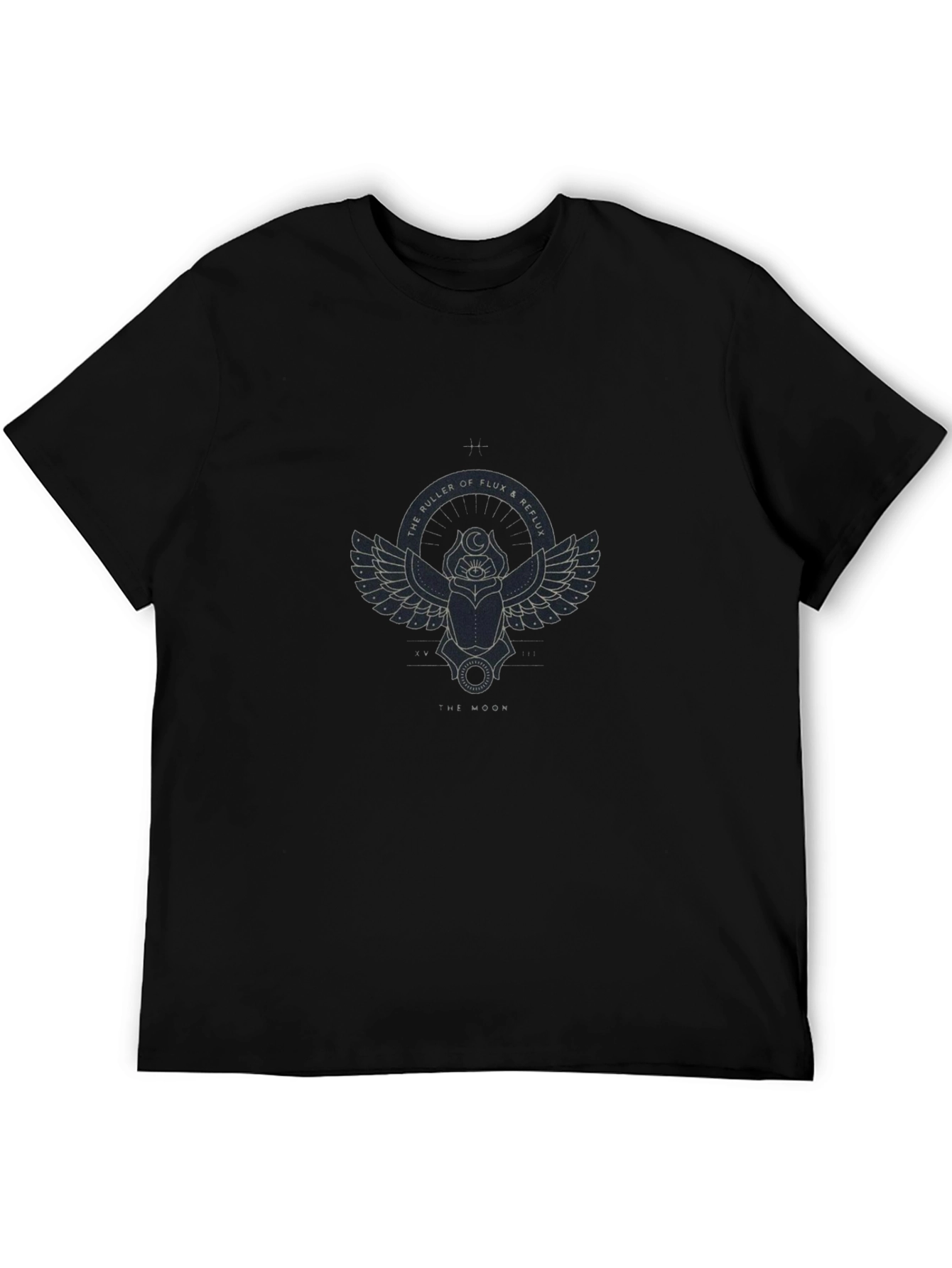 Mens Black T-Shirt with Scarab Graphic
