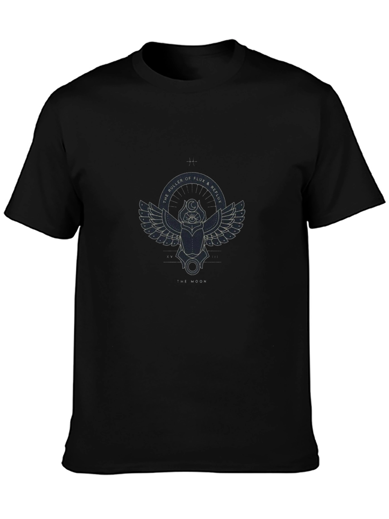 Mens Black T-Shirt with Scarab Graphic