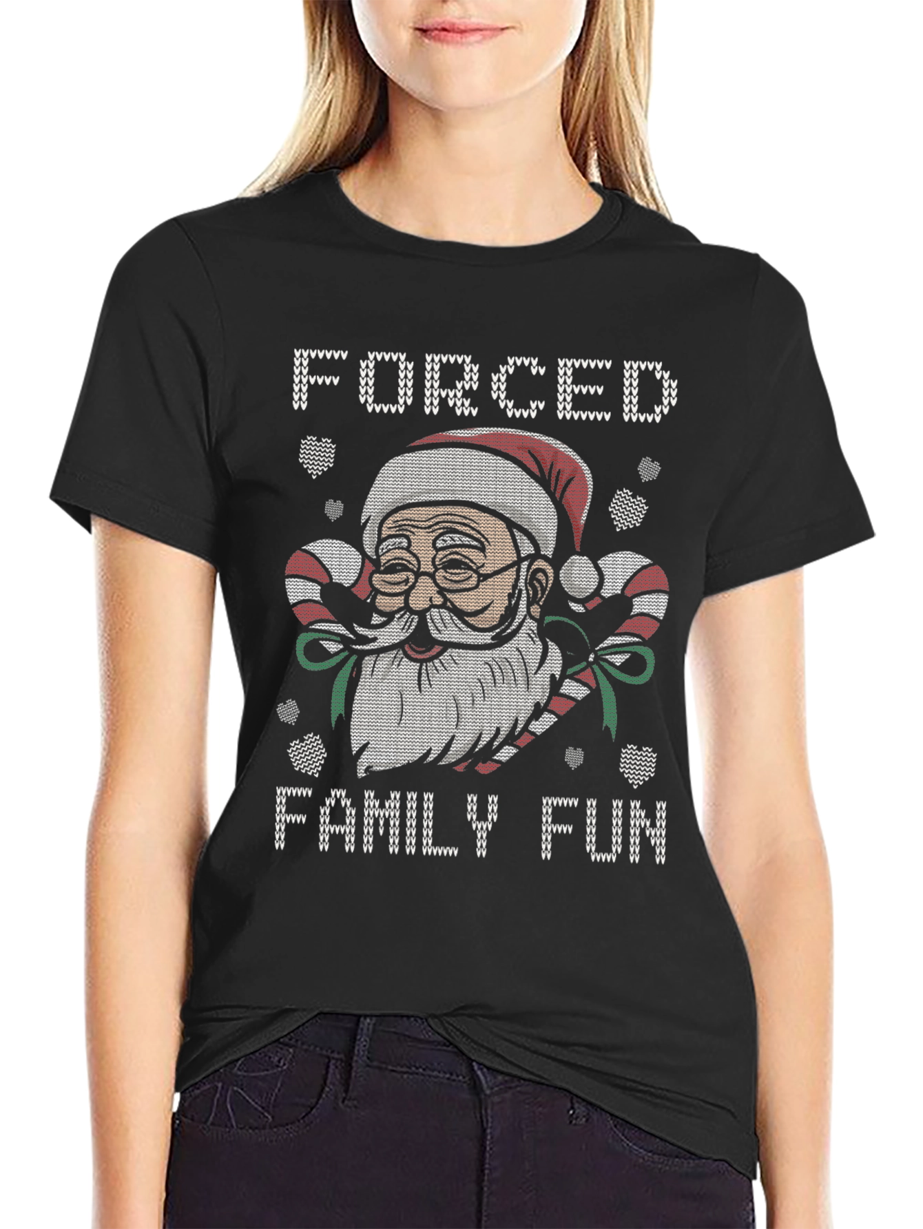 Forced Family Fun Christmas Santa T-Shirt