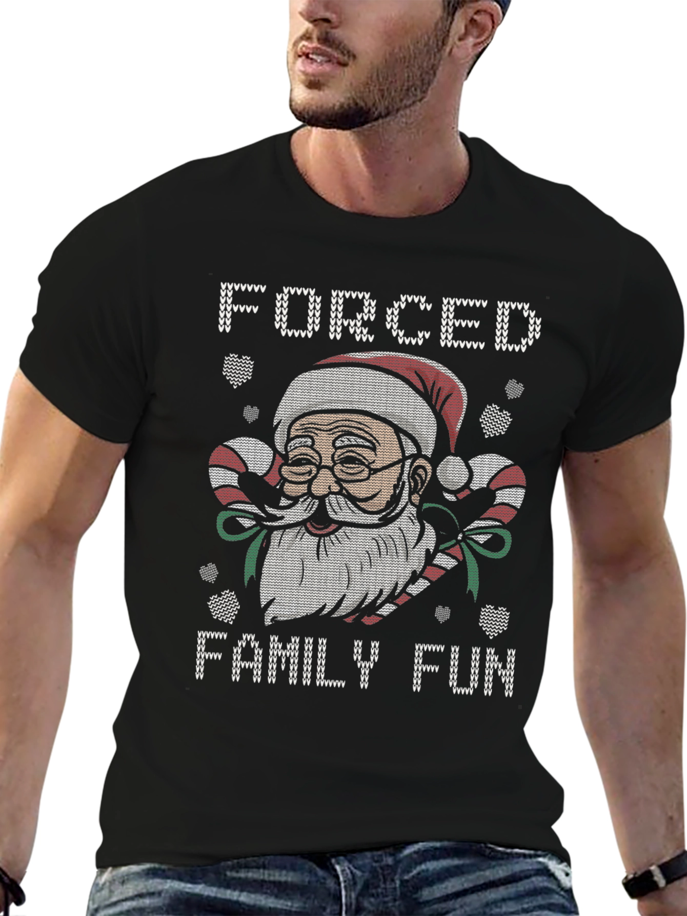 Forced Family Fun Christmas Santa T-Shirt