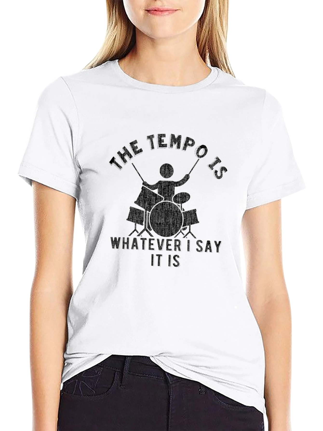 The Tempo Is Drummer Graphic Tee