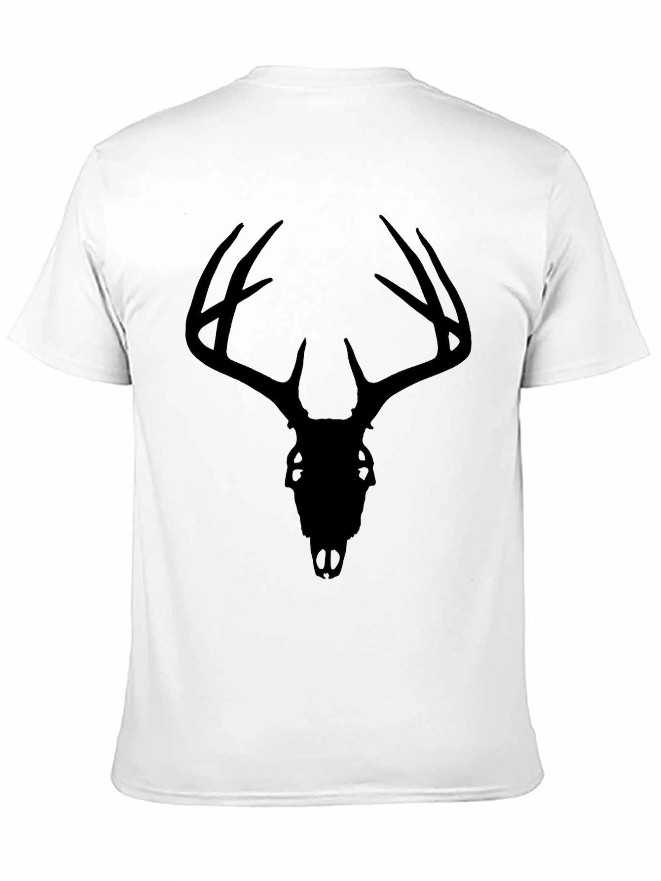 Deer Skull Graphic Tee - Black