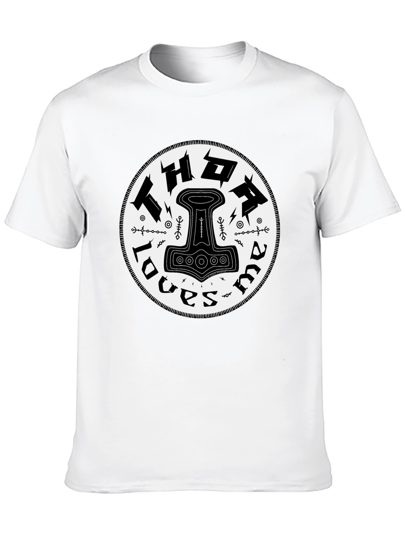Thor Loves Mama Black Graphic T-Shirt