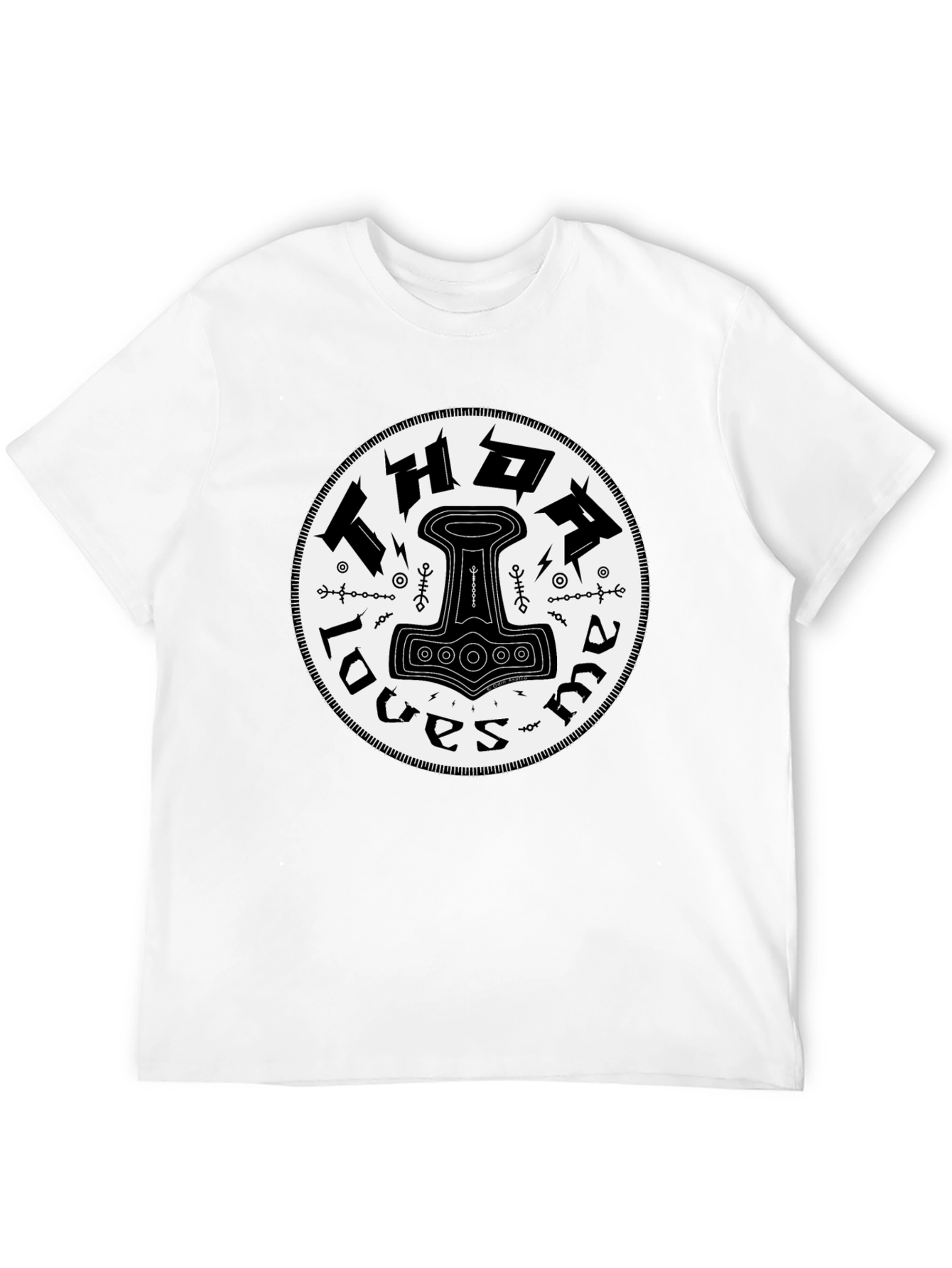 Thor Loves Mama Black Graphic T-Shirt