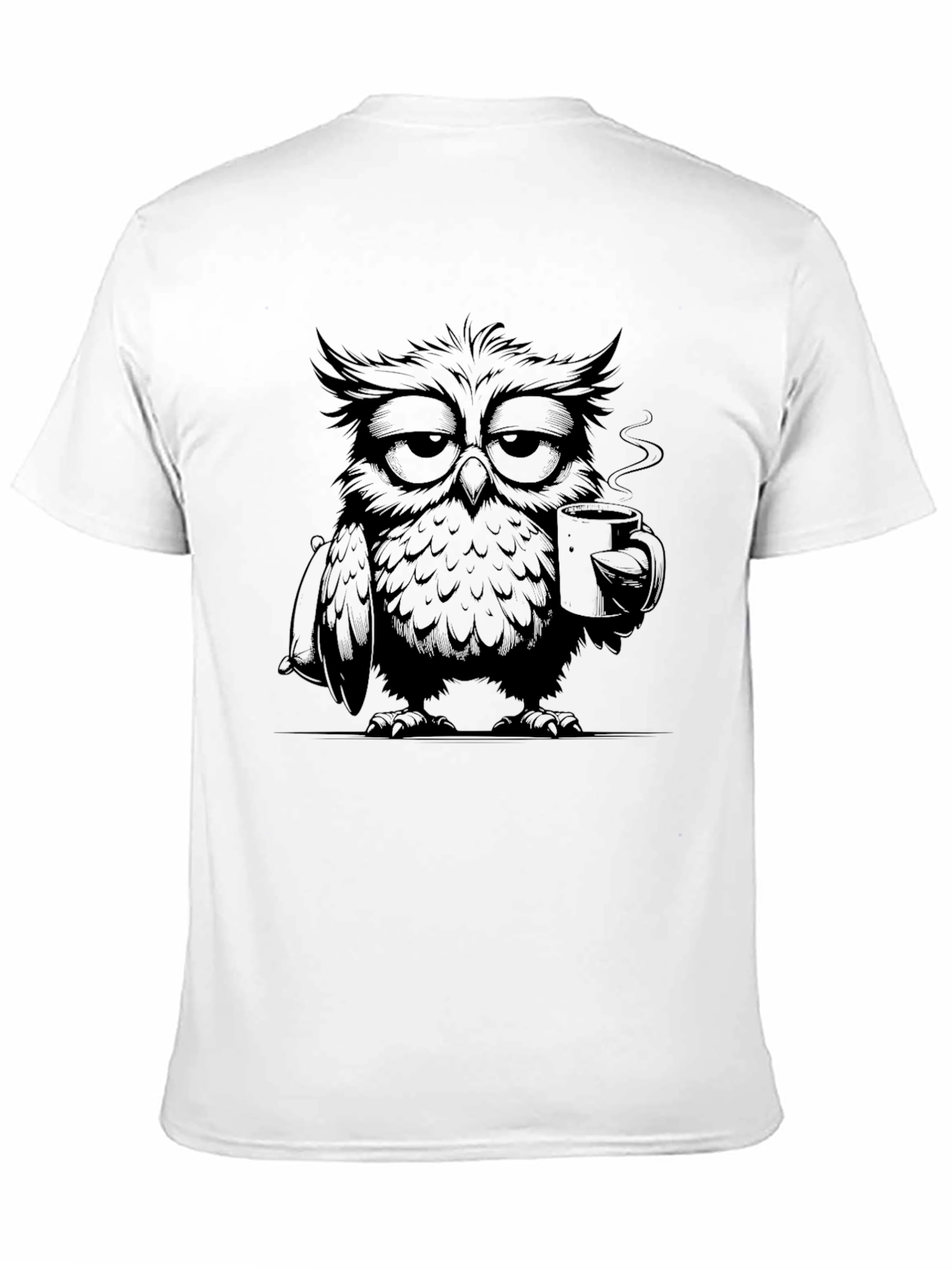 Sleepy Owl Coffee T-Shirt - Black Graphic Tee