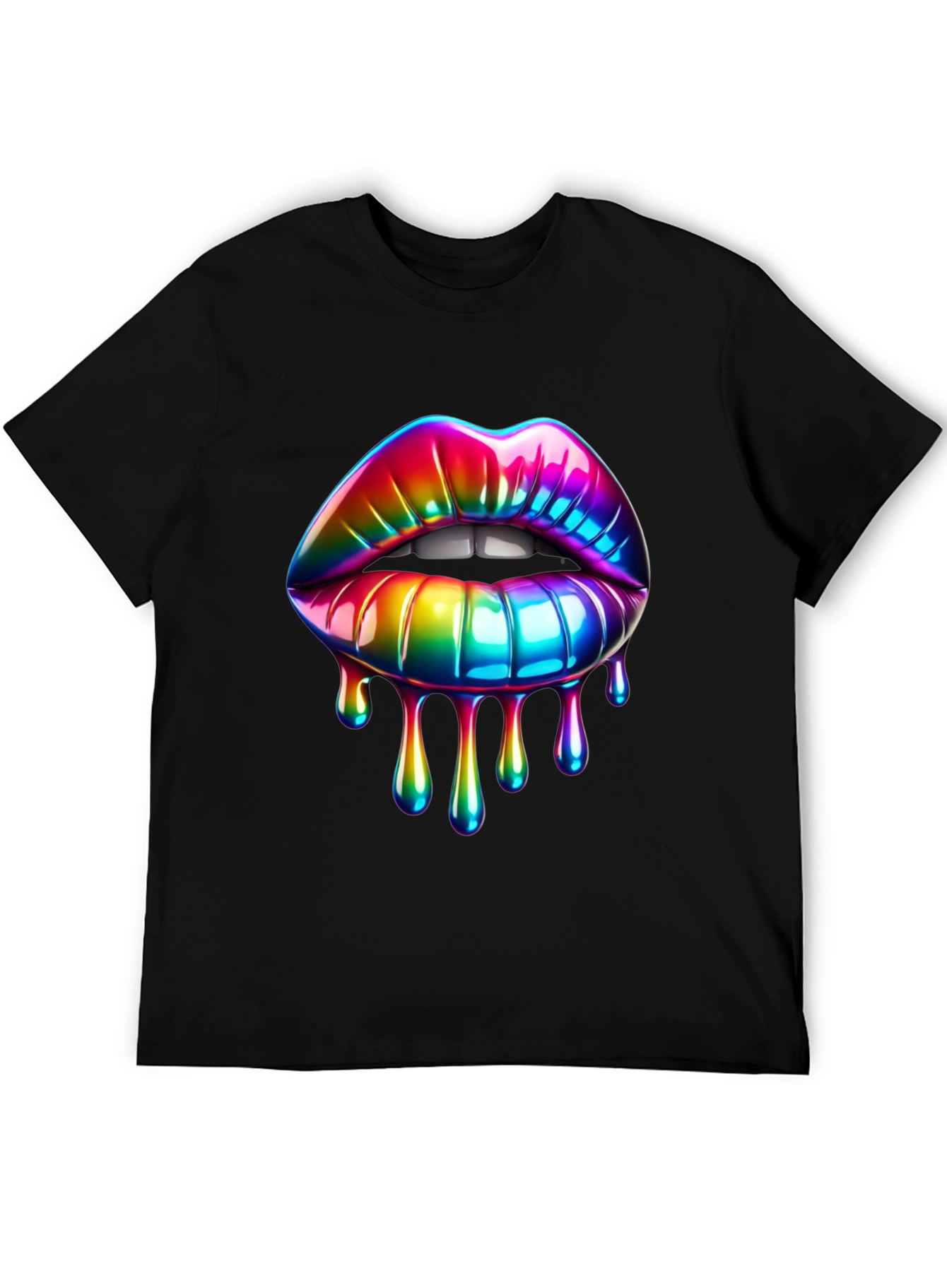 Rainbow Lips Graphic T-Shirt