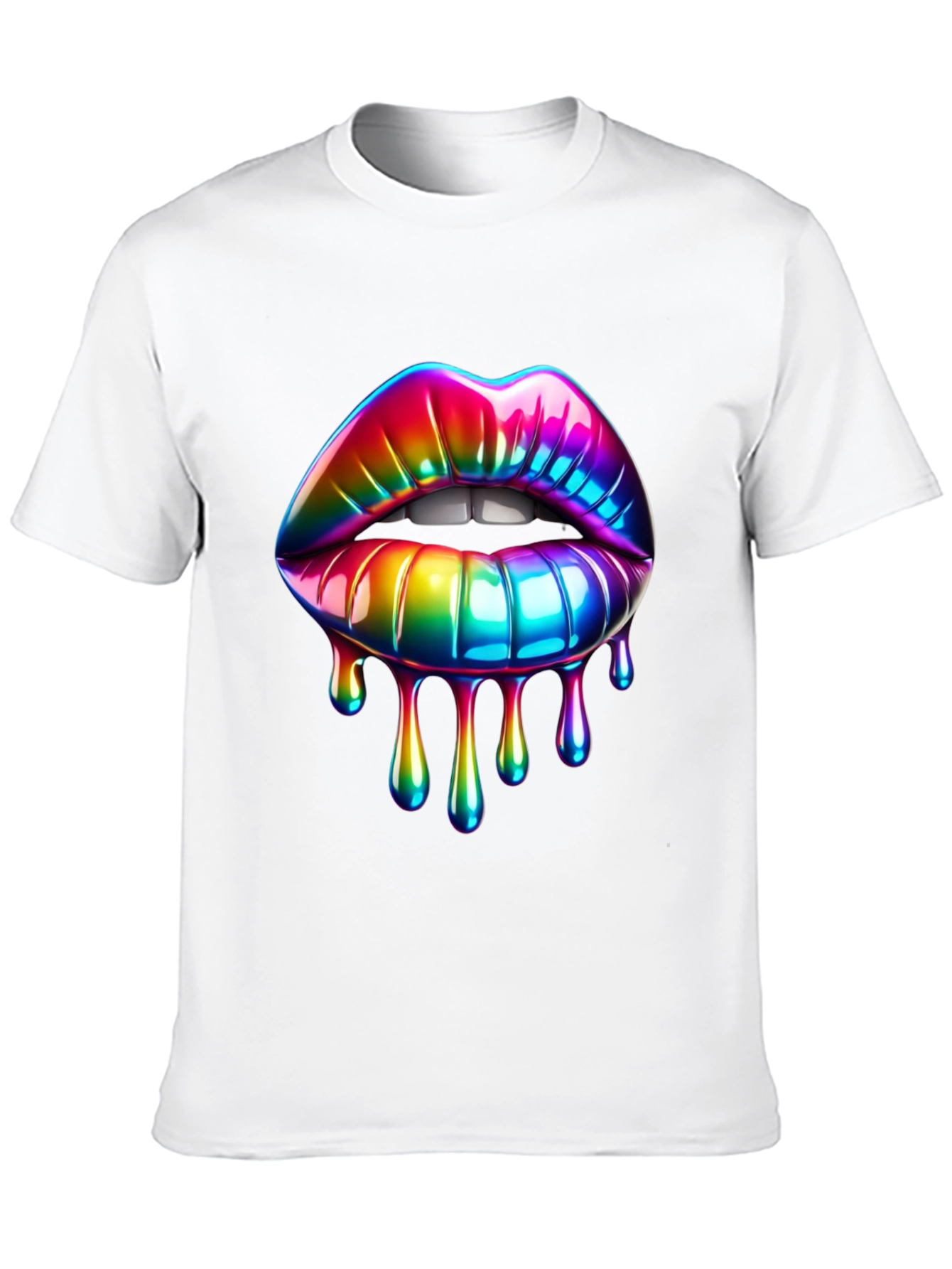 Rainbow Lips Graphic T-Shirt